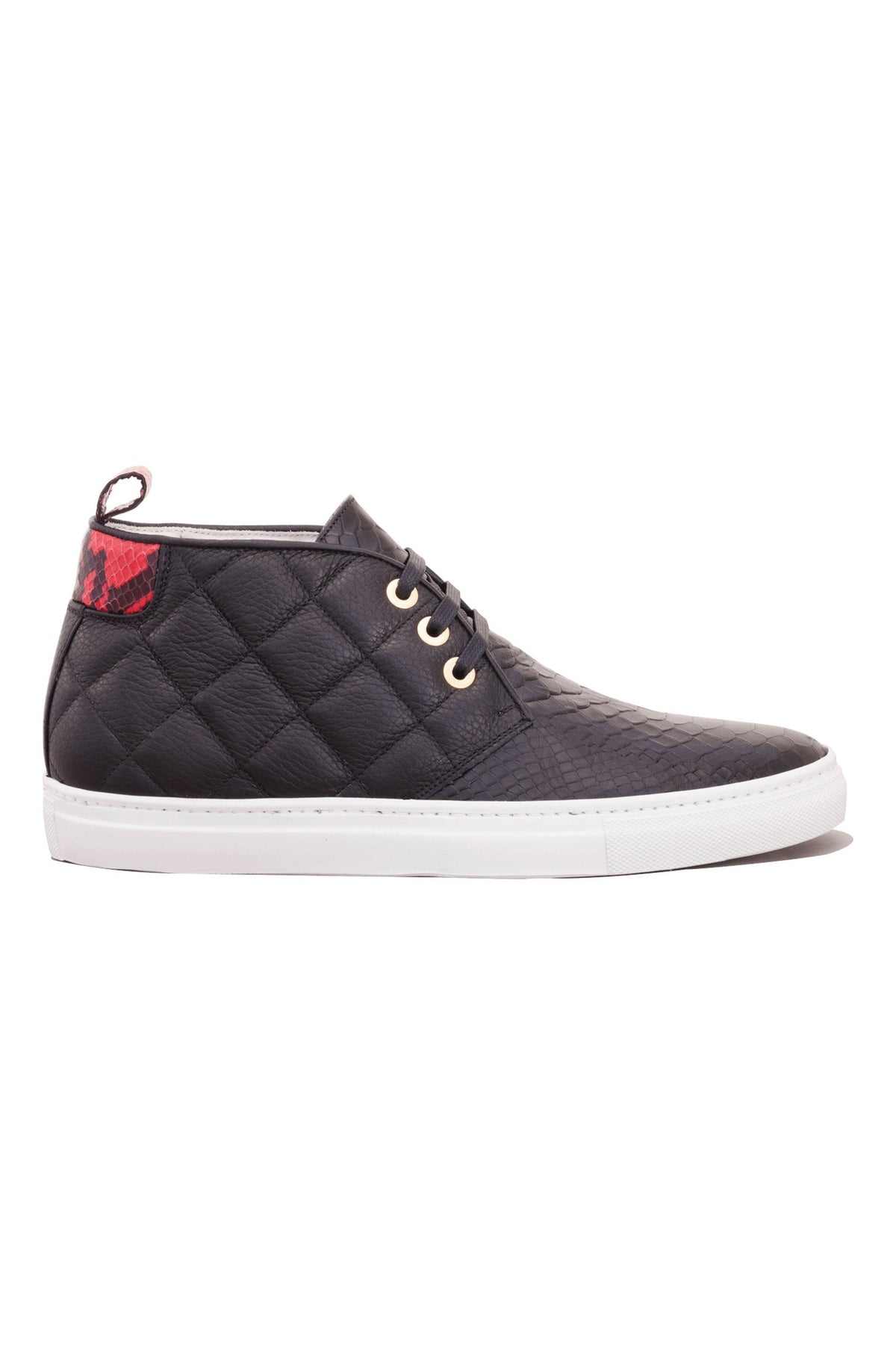 Day Dream Black | Red | Python | Limited Edition - Giuliano Galiano | Handcrafted Luxury Sneakers Made In Italy