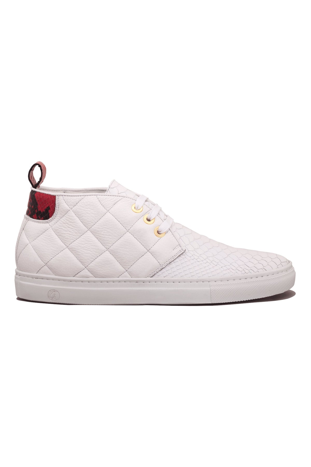Day Dream White | Red | Python | Limited Edition - Giuliano Galiano | Handcrafted Luxury Sneakers Made In Italy