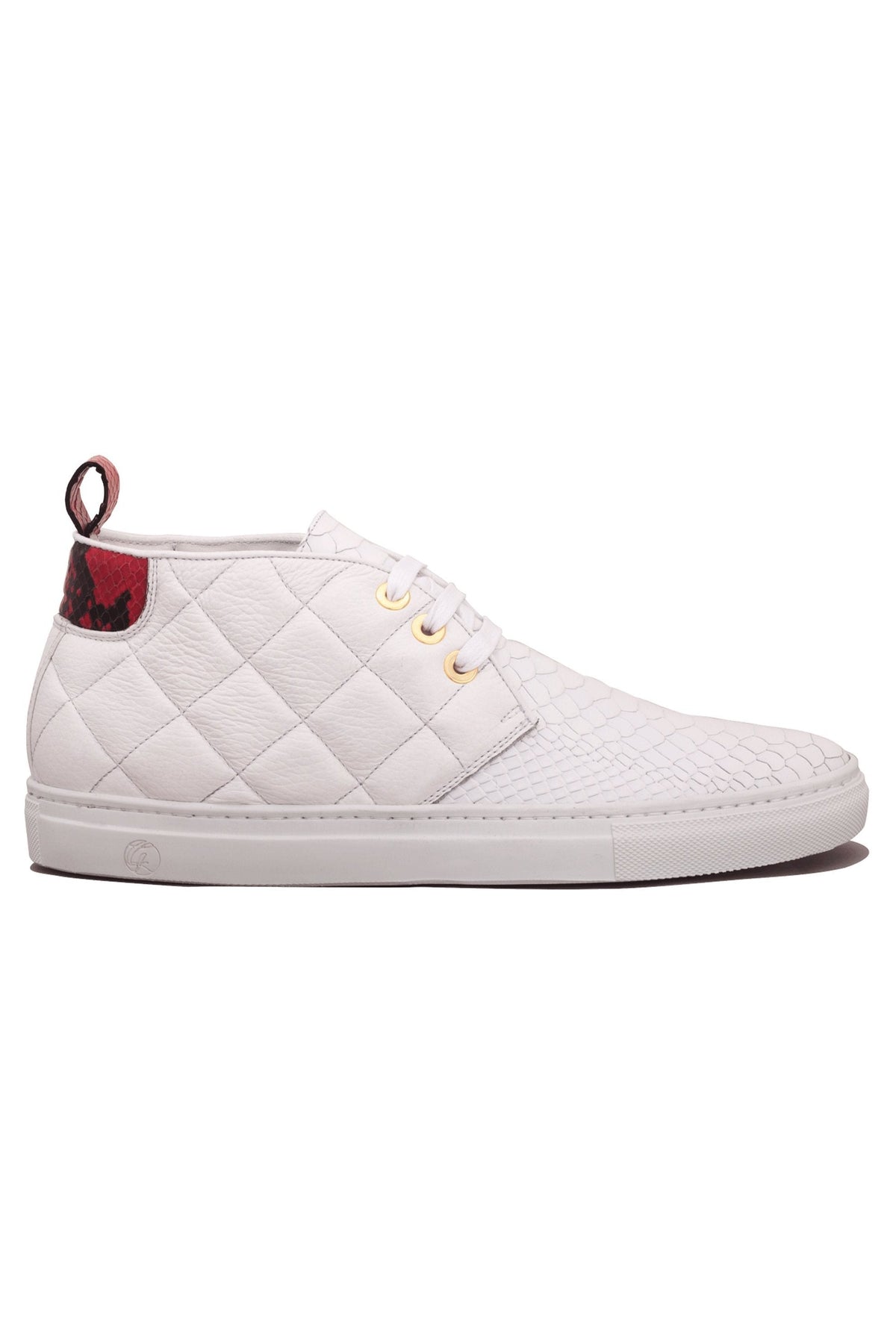 Day Dream White | Red | Python | Limited Edition - Giuliano Galiano | Handcrafted Luxury Sneakers Made In Italy