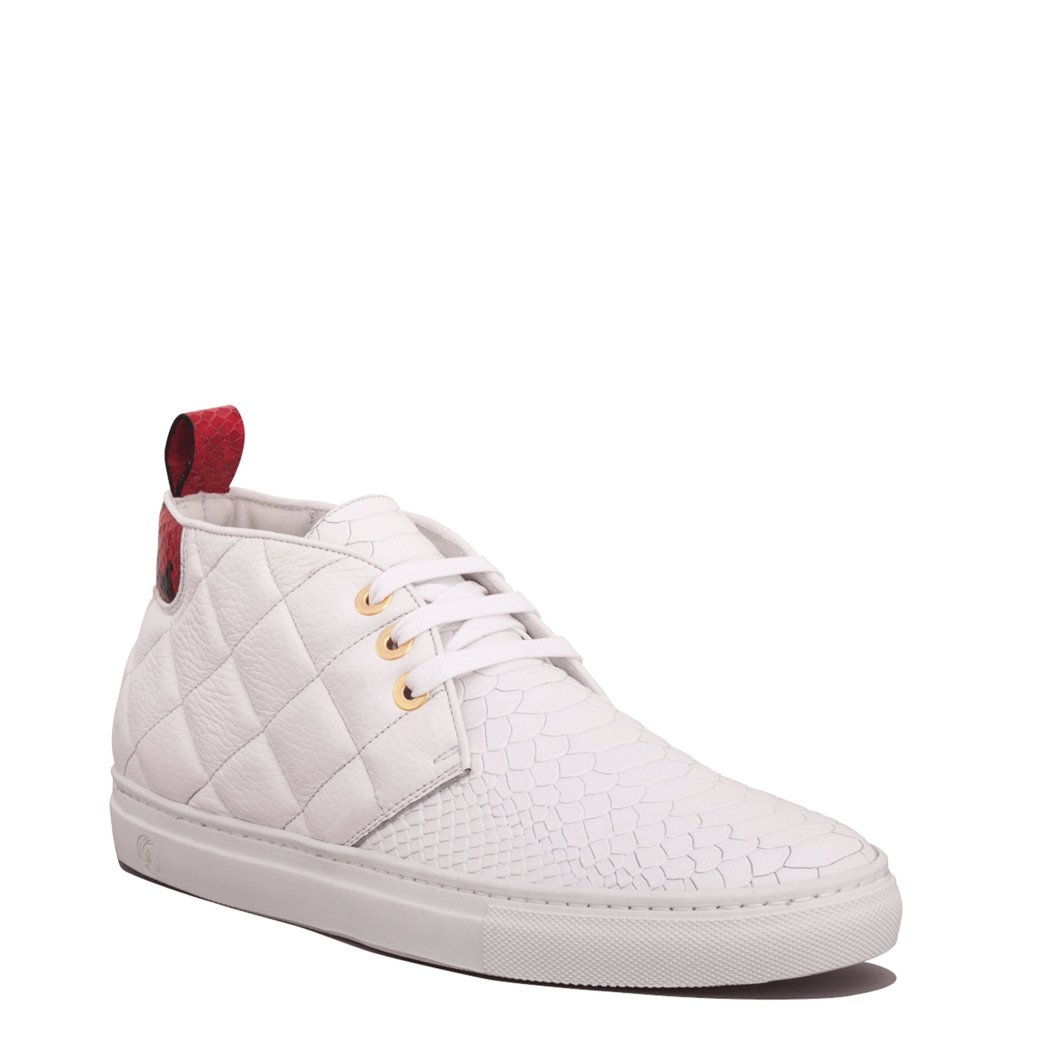 Day Dream White | Red | Python | Limited Edition - Giuliano Galiano | Handcrafted Luxury Sneakers Made In Italy