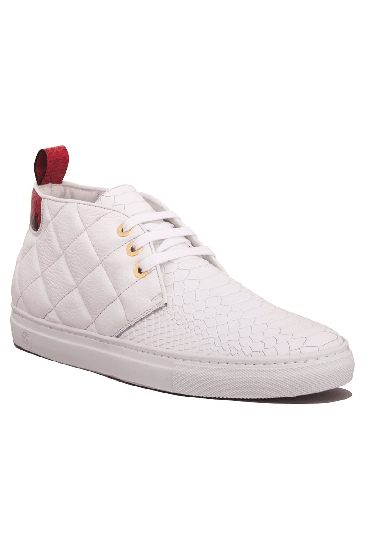 Day Dream White | Red | Python | Limited Edition - Giuliano Galiano | Handcrafted Luxury Sneakers Made In Italy