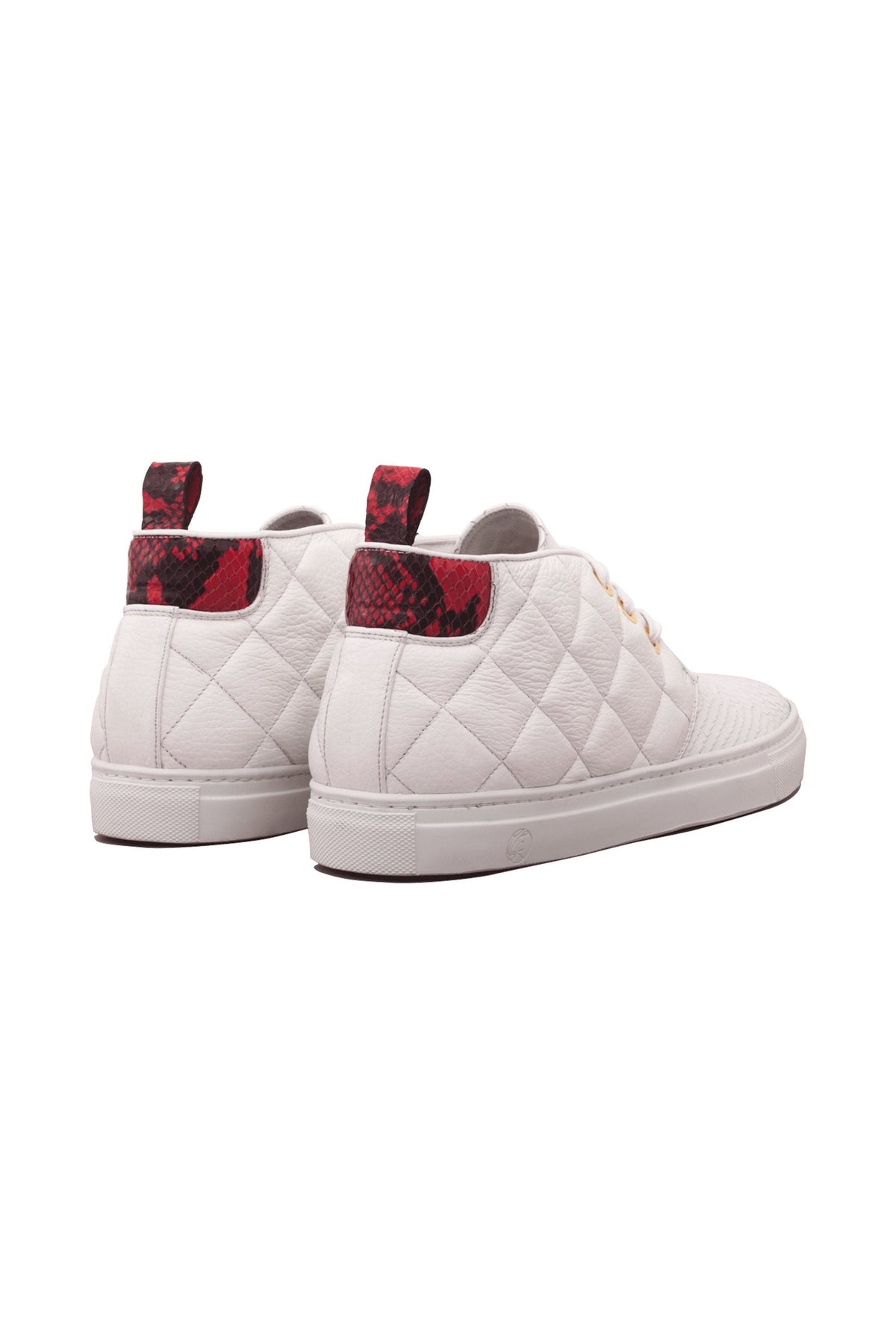 Day Dream White | Red | Python | Limited Edition - Giuliano Galiano | Handcrafted Luxury Sneakers Made In Italy