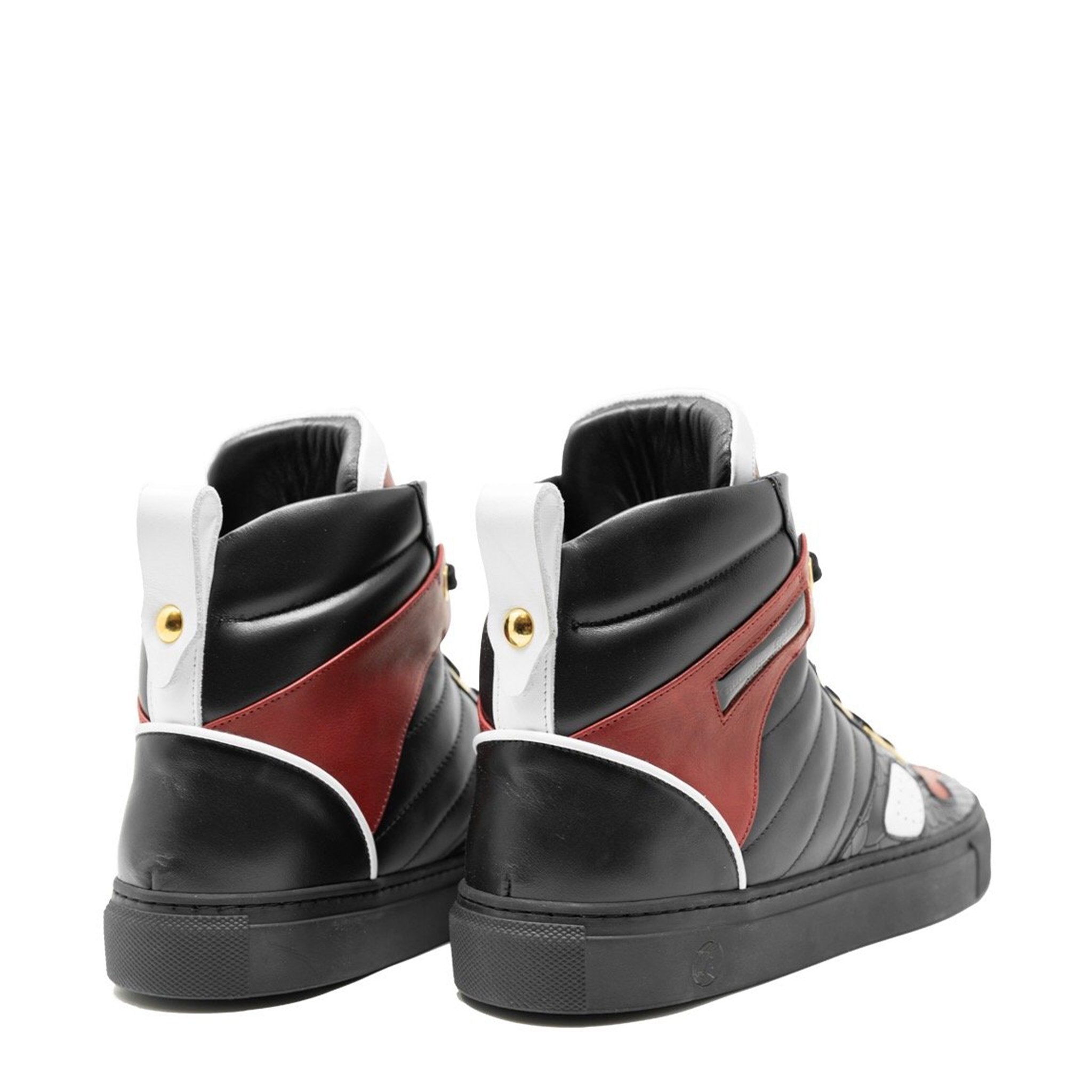 FastLife High Black Red | Limited Edition - Giuliano Galiano | Handcrafted Luxury Sneakers Made In Italy
