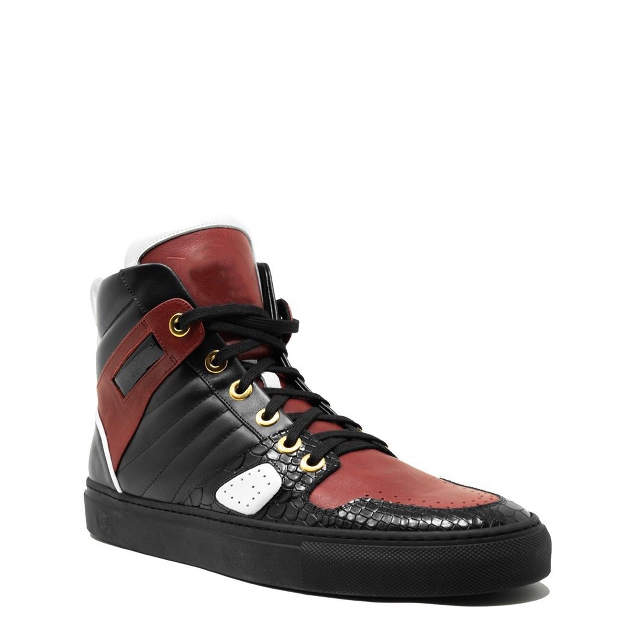 FastLife High Black Red | Limited Edition - Giuliano Galiano | Handcrafted Luxury Sneakers Made In Italy