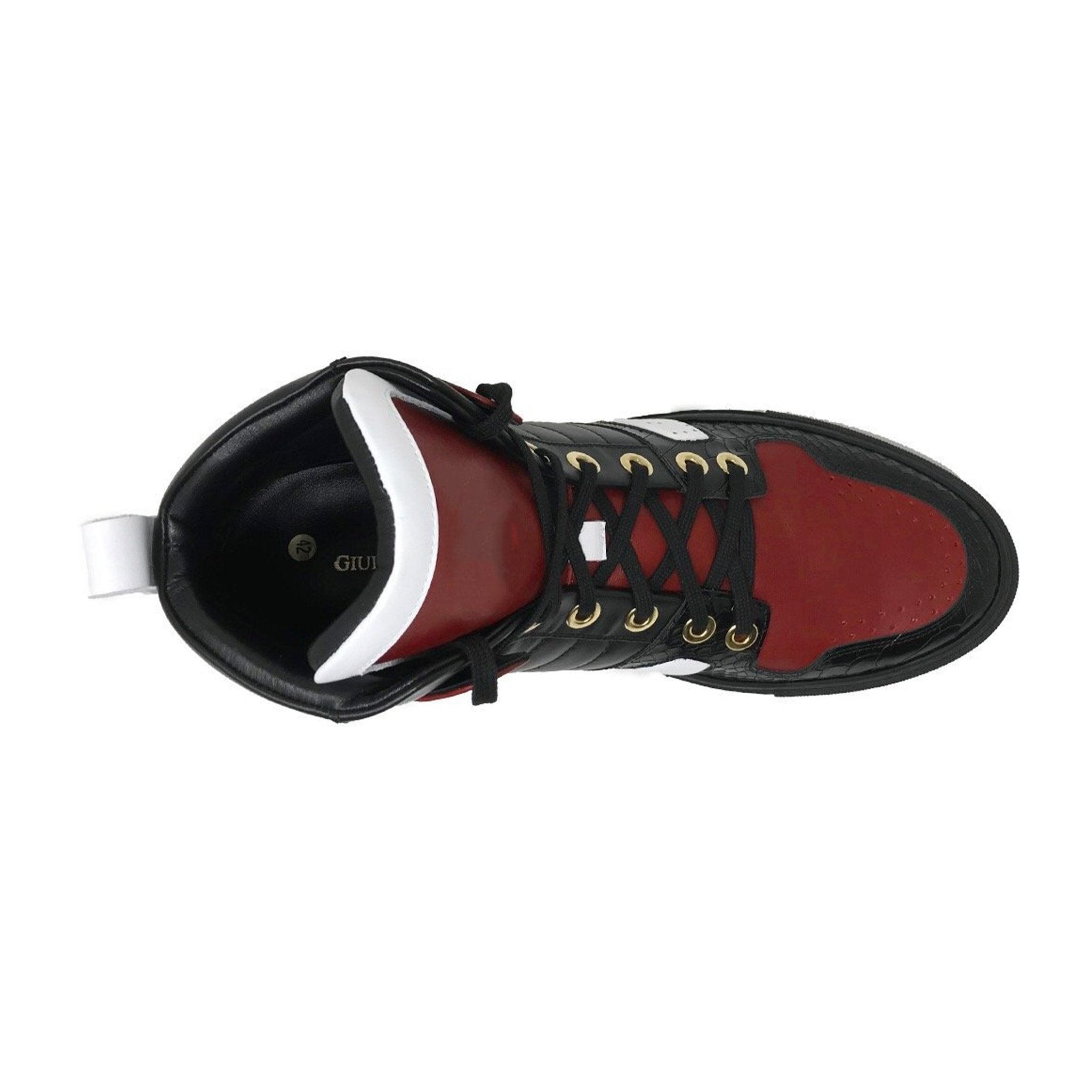 FastLife High Black Red | Limited Edition - Giuliano Galiano | Handcrafted Luxury Sneakers Made In Italy
