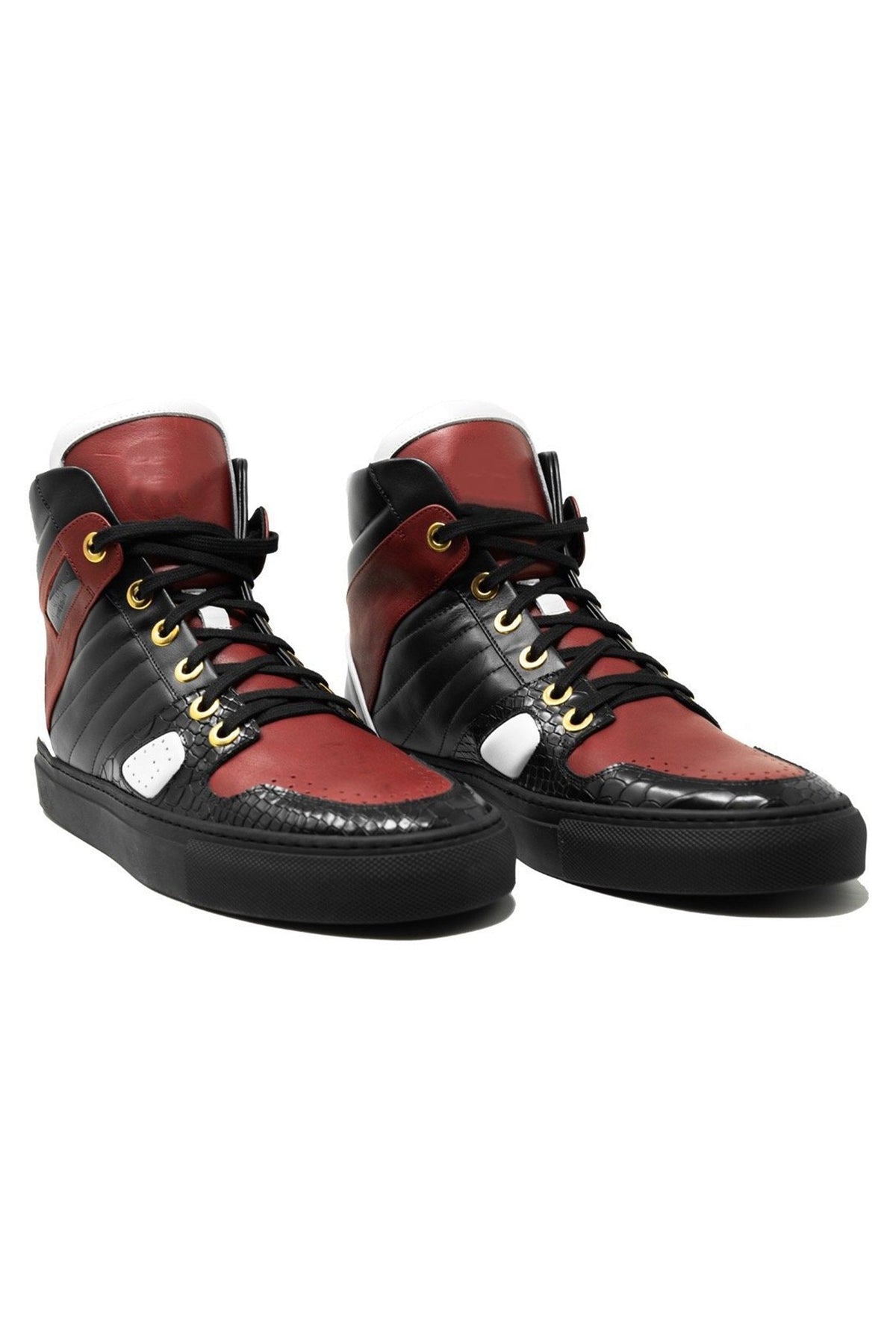 FastLife High Black Red | Limited Edition - Giuliano Galiano | Handcrafted Luxury Sneakers Made In Italy