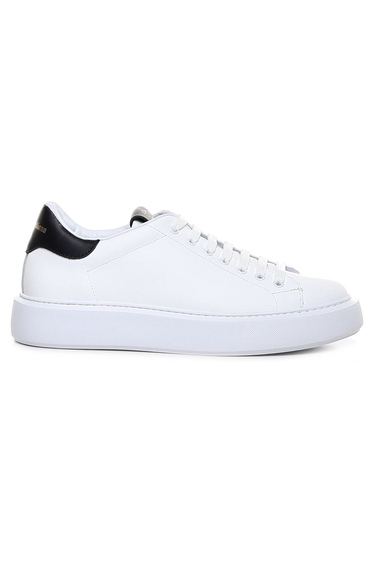 Fire | White Black Leather - Giuliano Galiano | Handcrafted Luxury Sneakers Made In Italy