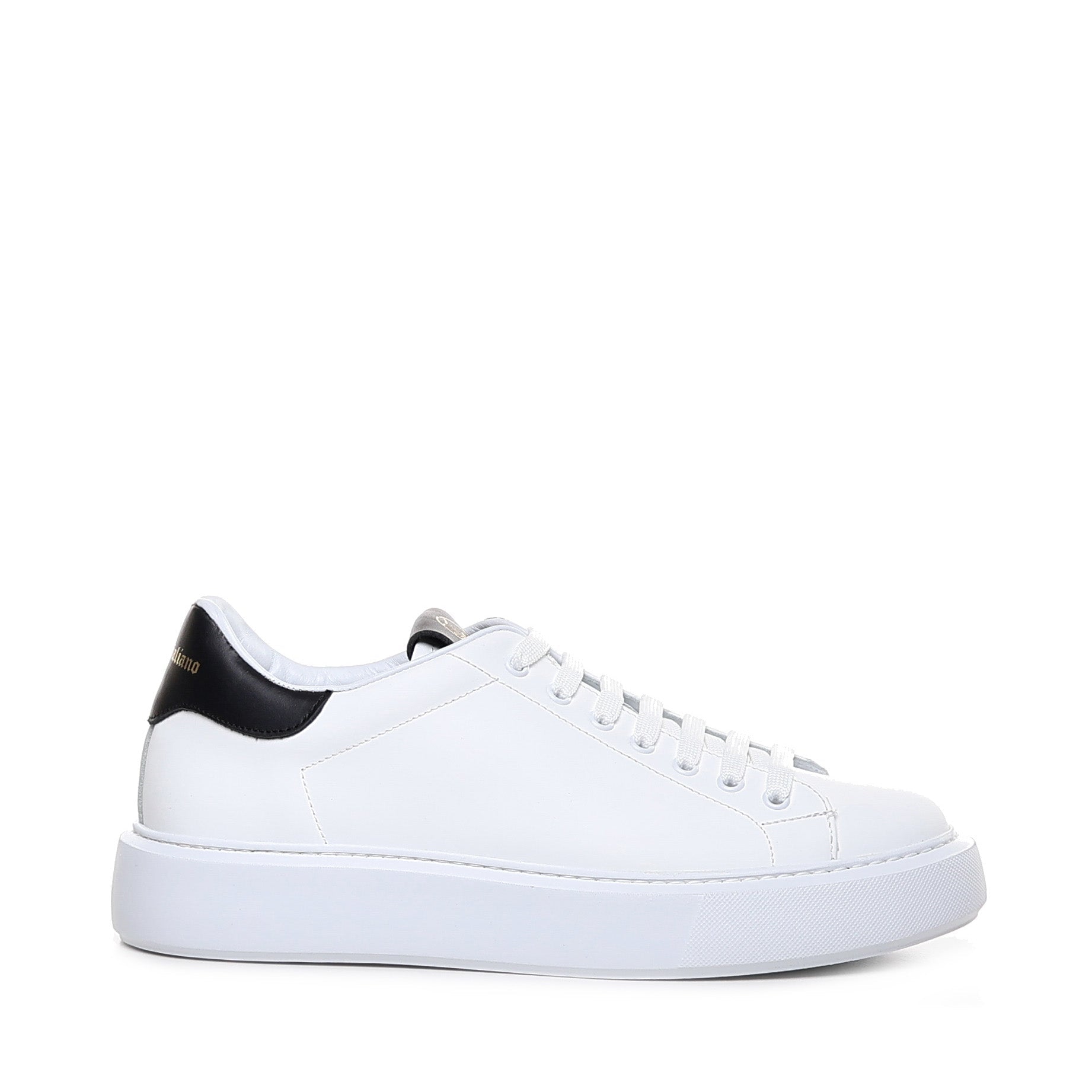 Fire | White Black Leather - Giuliano Galiano | Handcrafted Luxury Sneakers Made In Italy