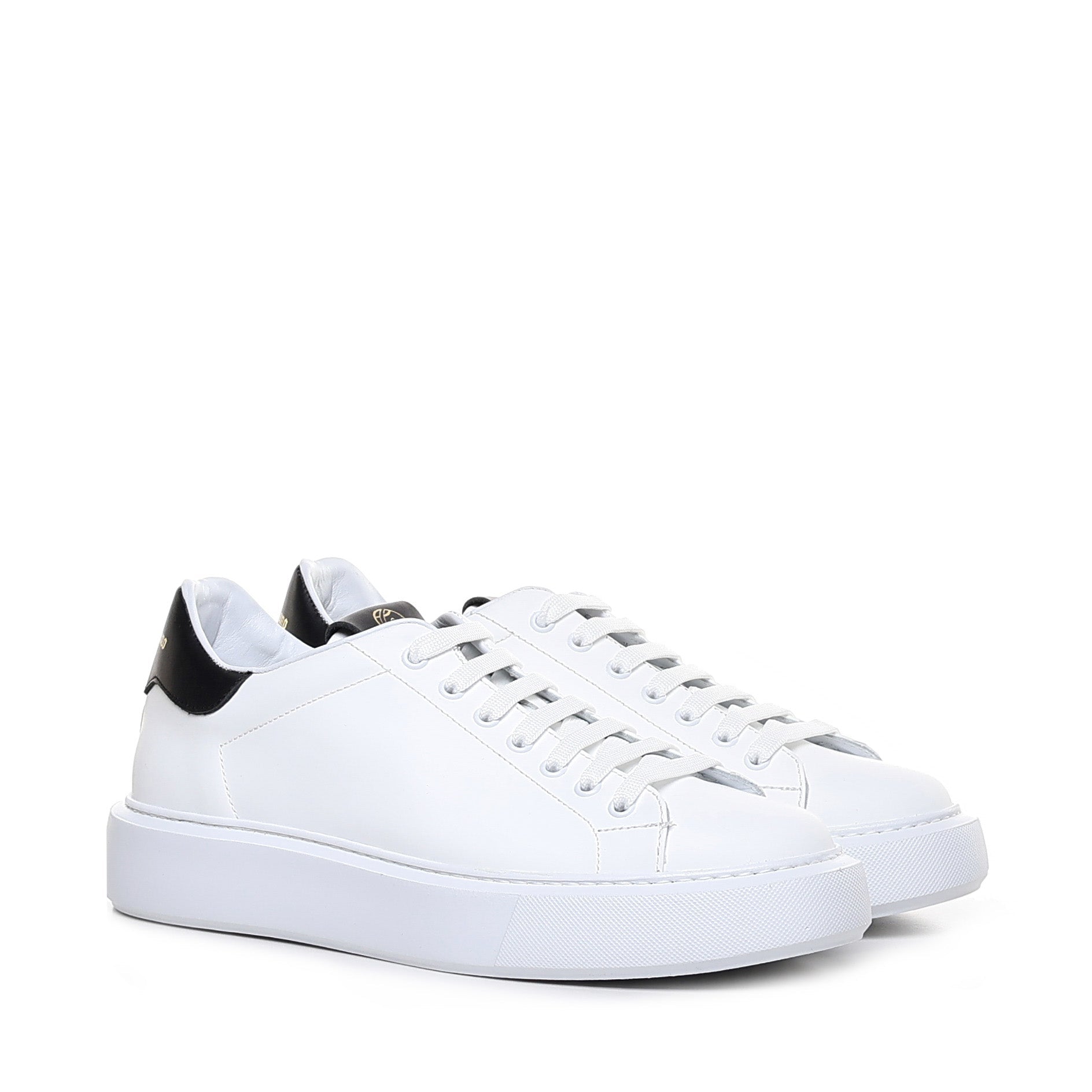 Fire | White Black Leather - Giuliano Galiano | Handcrafted Luxury Sneakers Made In Italy