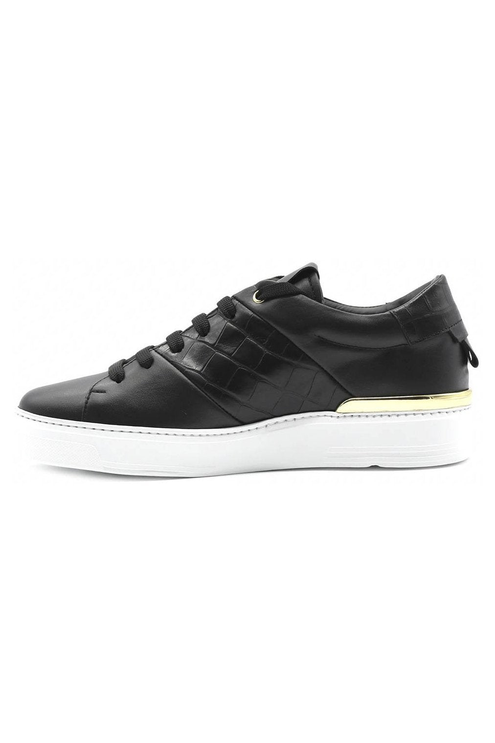 King1 Sneakers | Black | Croc Design | - Giuliano Galiano | Handcrafted Luxury Sneakers Made In Italy