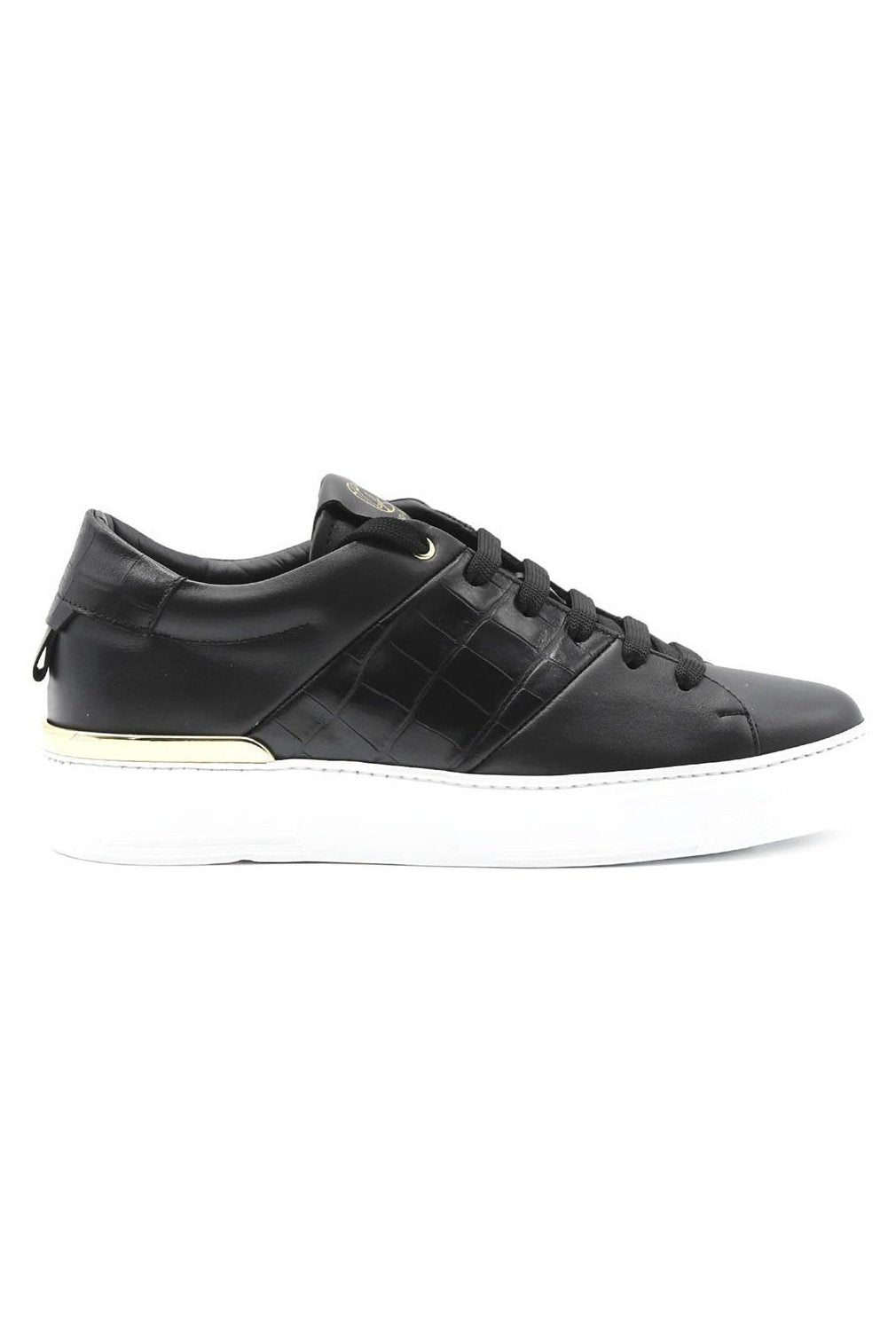 King1 Sneakers | Black | Croc Design | - Giuliano Galiano | Handcrafted Luxury Sneakers Made In Italy