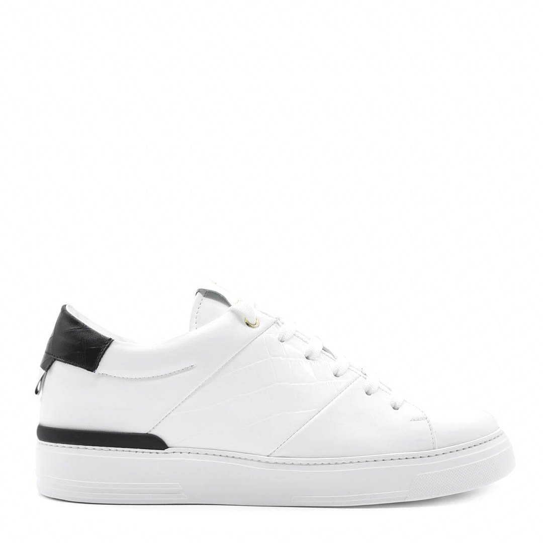 King1 Sneakers | White | Croc Style - Giuliano Galiano | Handcrafted Luxury Sneakers Made In Italy