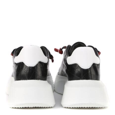 Nemesis Black | Black Croc Style | Woman - Giuliano Galiano | Handcrafted Luxury Sneakers Made In Italy