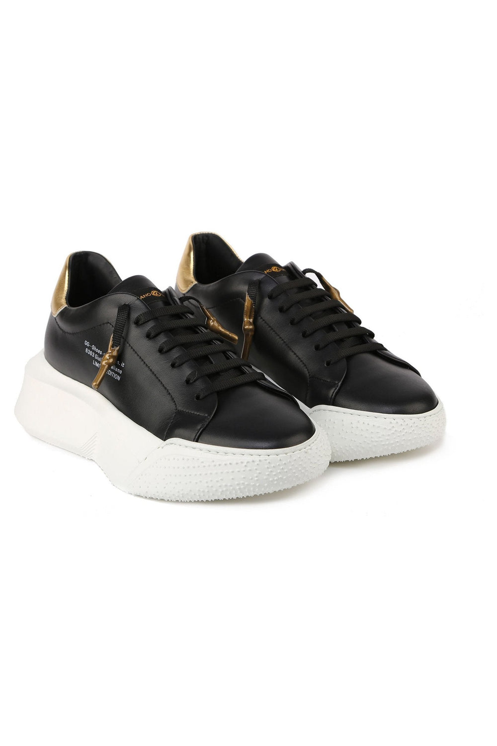 Nemesis | Black & Gold | Woman - Giuliano Galiano | Handcrafted Luxury Sneakers Made In Italy