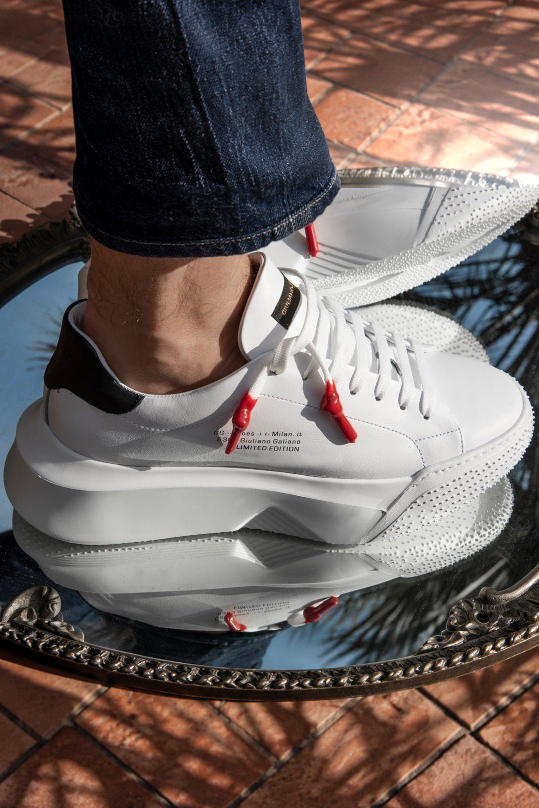 Nemesis White | Black | Woman - Giuliano Galiano | Handcrafted Luxury Sneakers Made In Italy