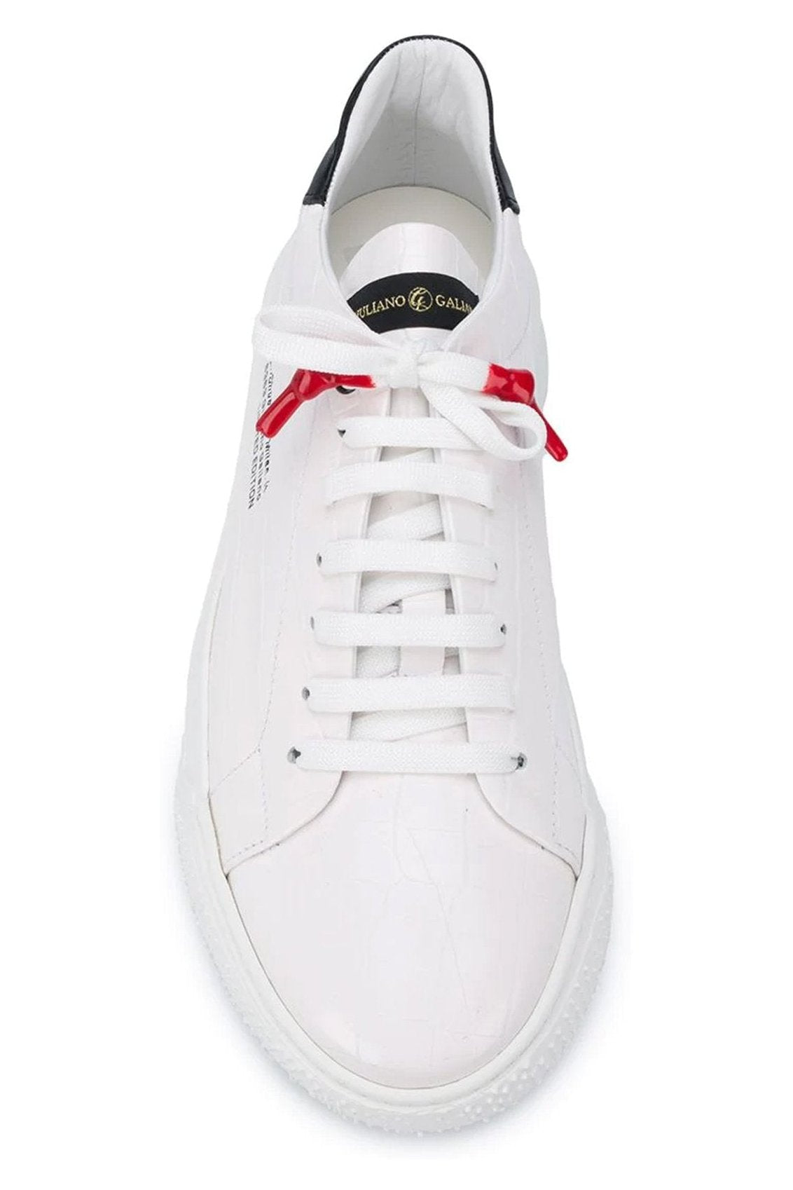 Nemesis White | Croc Style | Black | Woman - Giuliano Galiano | Handcrafted Luxury Sneakers Made In Italy