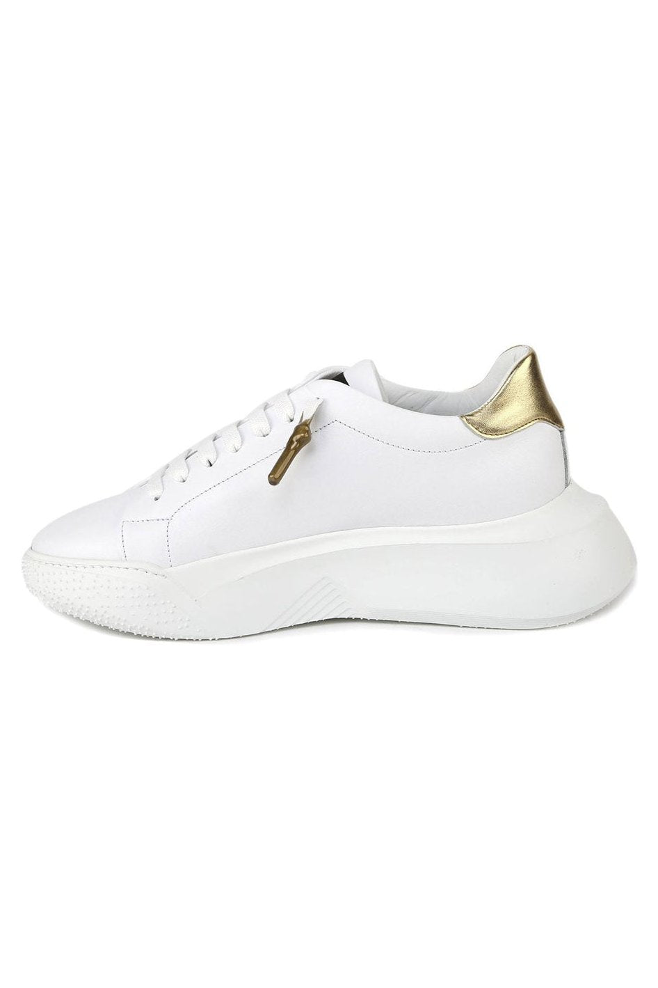 Nemesis White | Gold | Nappa - Giuliano Galiano | Handcrafted Luxury Sneakers Made In Italy