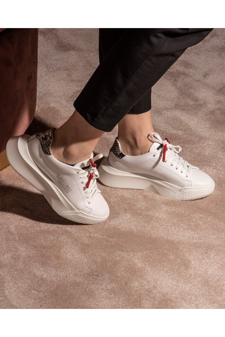 Nemesis White | Grey | Woman - Giuliano Galiano | Handcrafted Luxury Sneakers Made In Italy