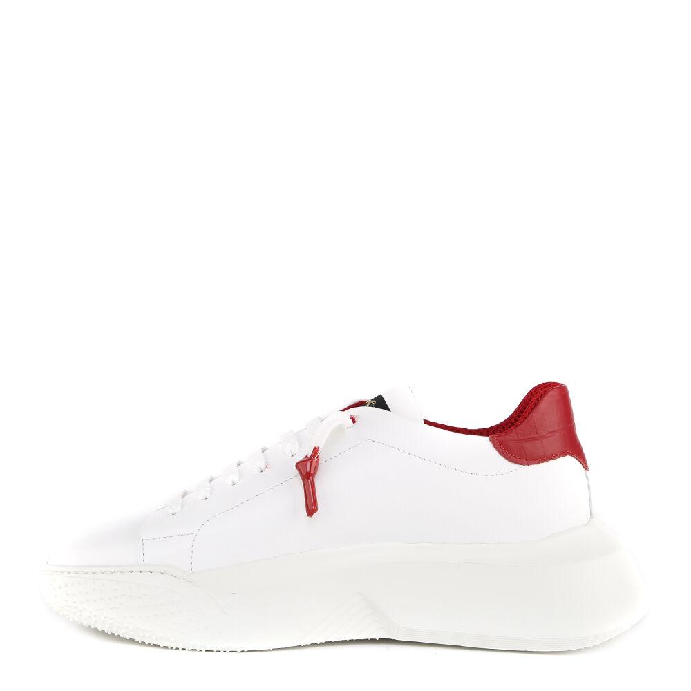 Nemesis White | Red | Limited for Ozuna - Giuliano Galiano | Handcrafted Luxury Sneakers Made In Italy