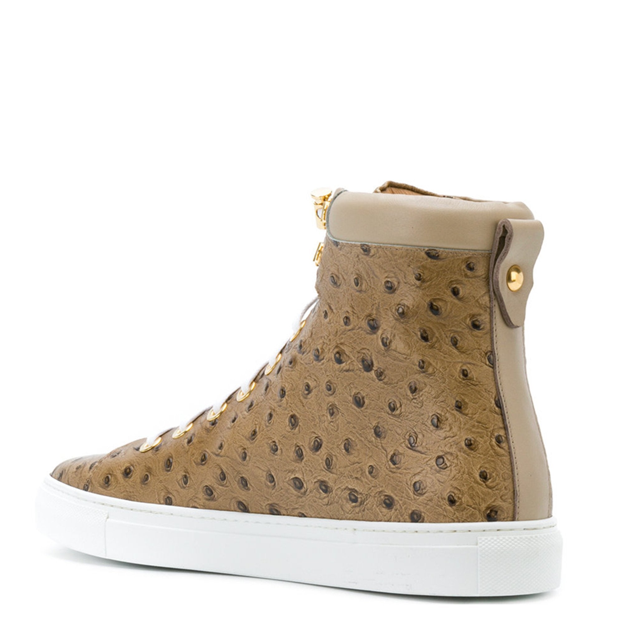 No Limits Beige | Beige | Ostrich | Limited Edition - Giuliano Galiano | Handcrafted Luxury Sneakers Made In Italy