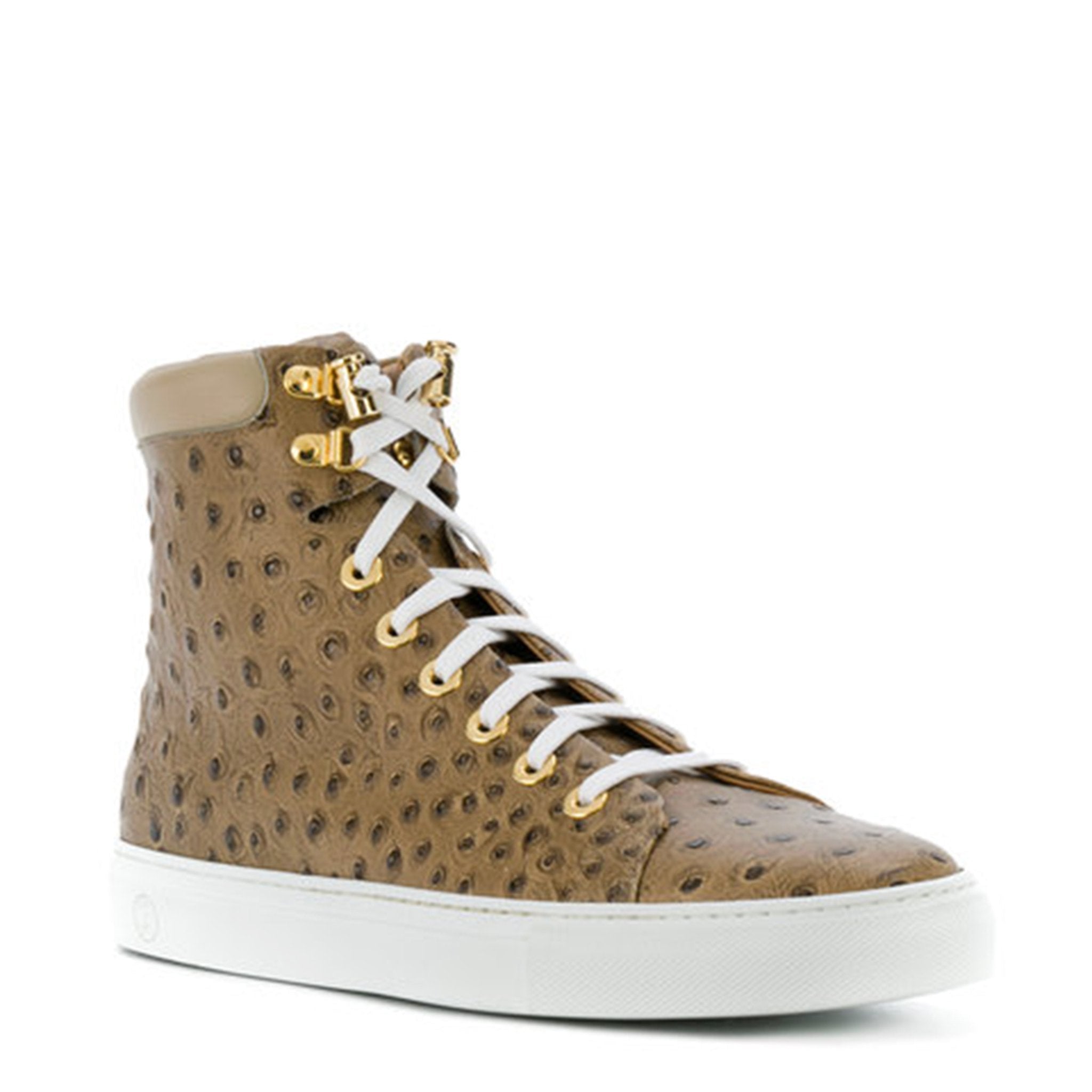 No Limits Beige | Beige | Ostrich | Limited Edition - Giuliano Galiano | Handcrafted Luxury Sneakers Made In Italy