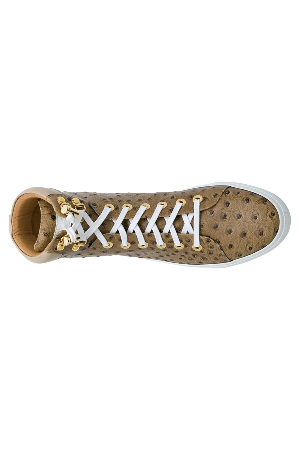 No Limits Beige | Beige | Ostrich | Limited Edition - Giuliano Galiano | Handcrafted Luxury Sneakers Made In Italy