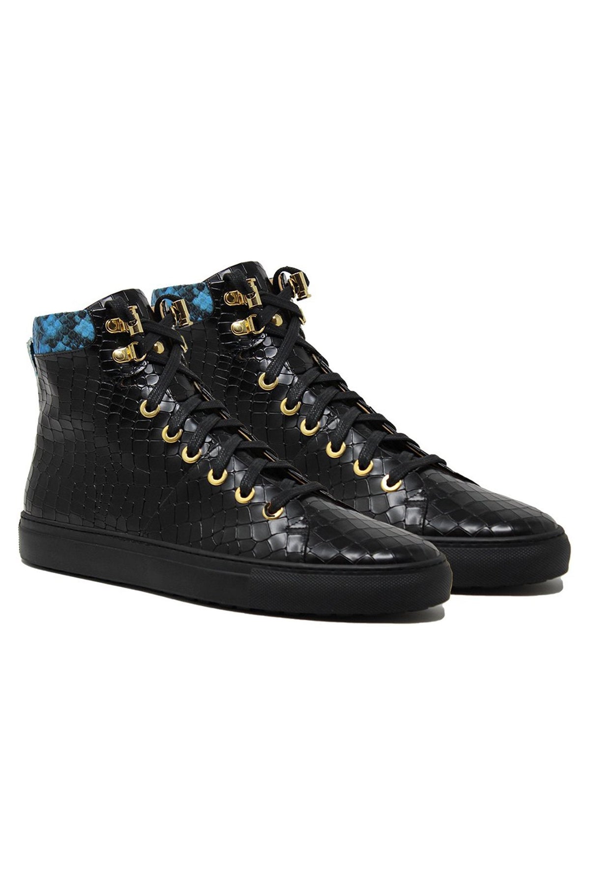 No Limits Black | Blue | Croc | Limited Edition - Giuliano Galiano | Handcrafted Luxury Sneakers Made In Italy