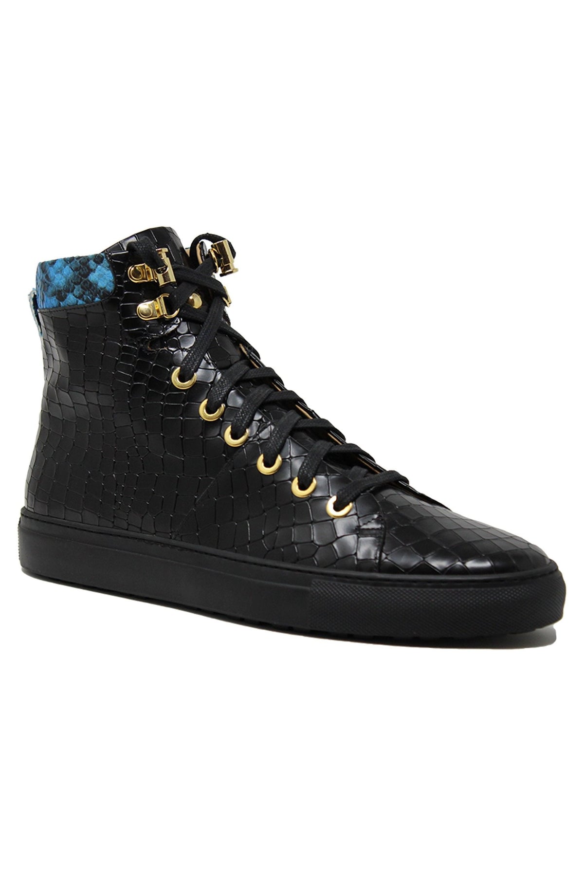 No Limits Black | Blue | Croc | Limited Edition - Giuliano Galiano | Handcrafted Luxury Sneakers Made In Italy