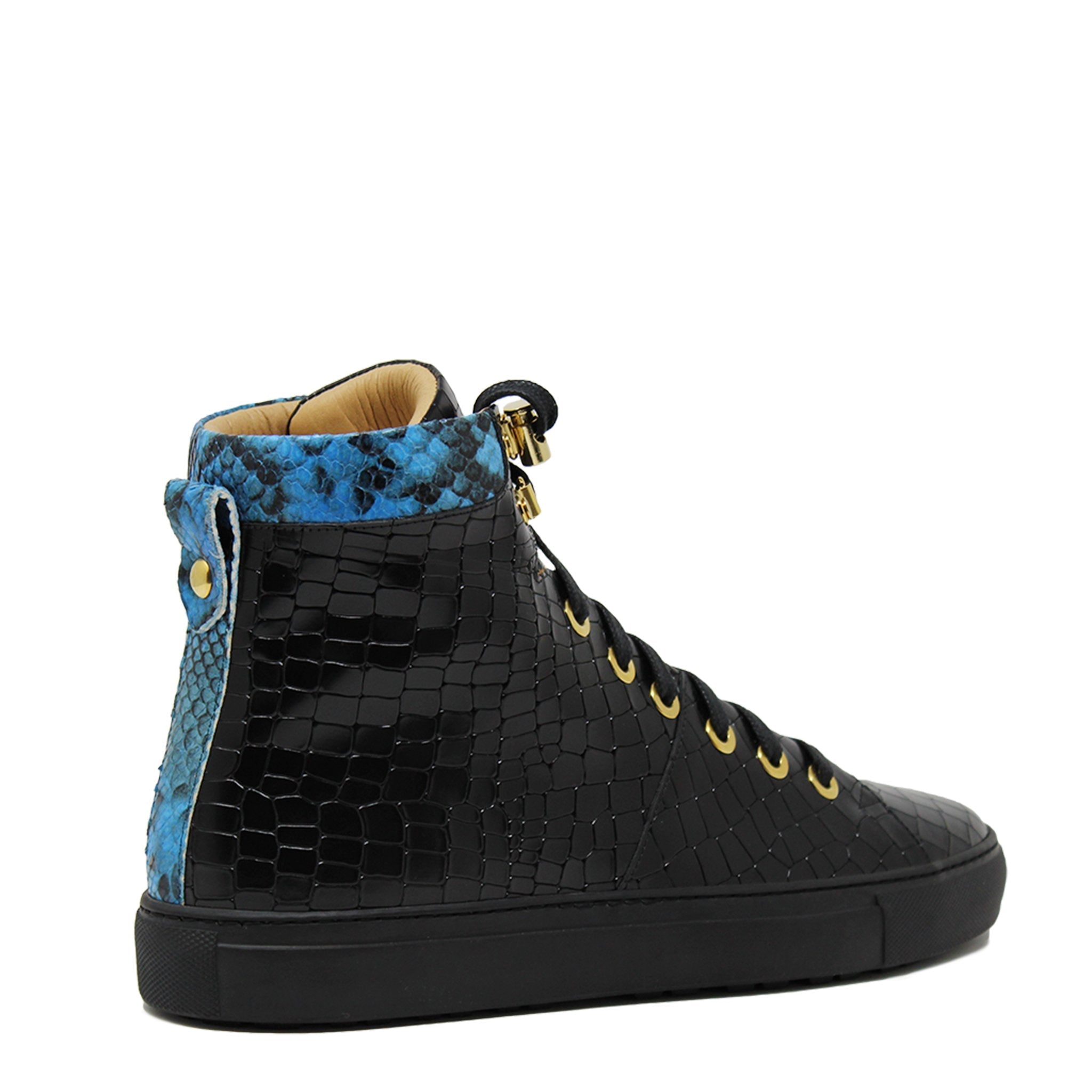 No Limits Black | Blue | Croc | Limited Edition - Giuliano Galiano | Handcrafted Luxury Sneakers Made In Italy