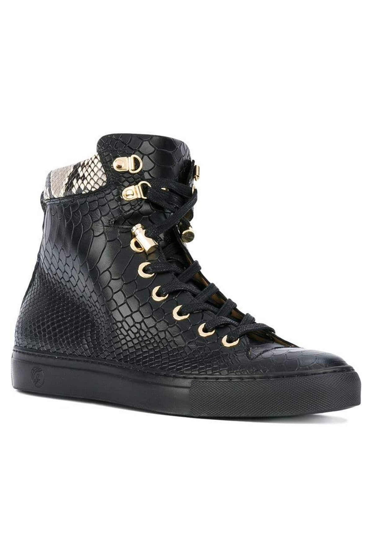 No Limits High Black | Grey | Python | Limited Edition - Giuliano Galiano | Handcrafted Luxury Sneakers Made In Italy