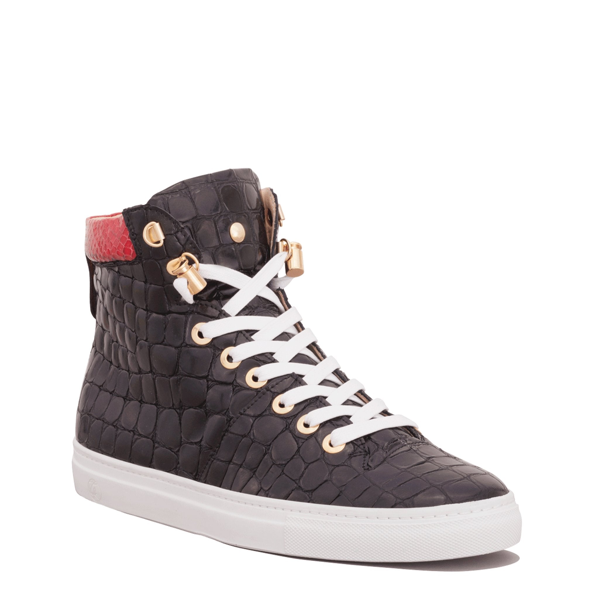 No Limits High Black | Red | Croc | Limited Edition - Giuliano Galiano | Handcrafted Luxury Sneakers Made In Italy