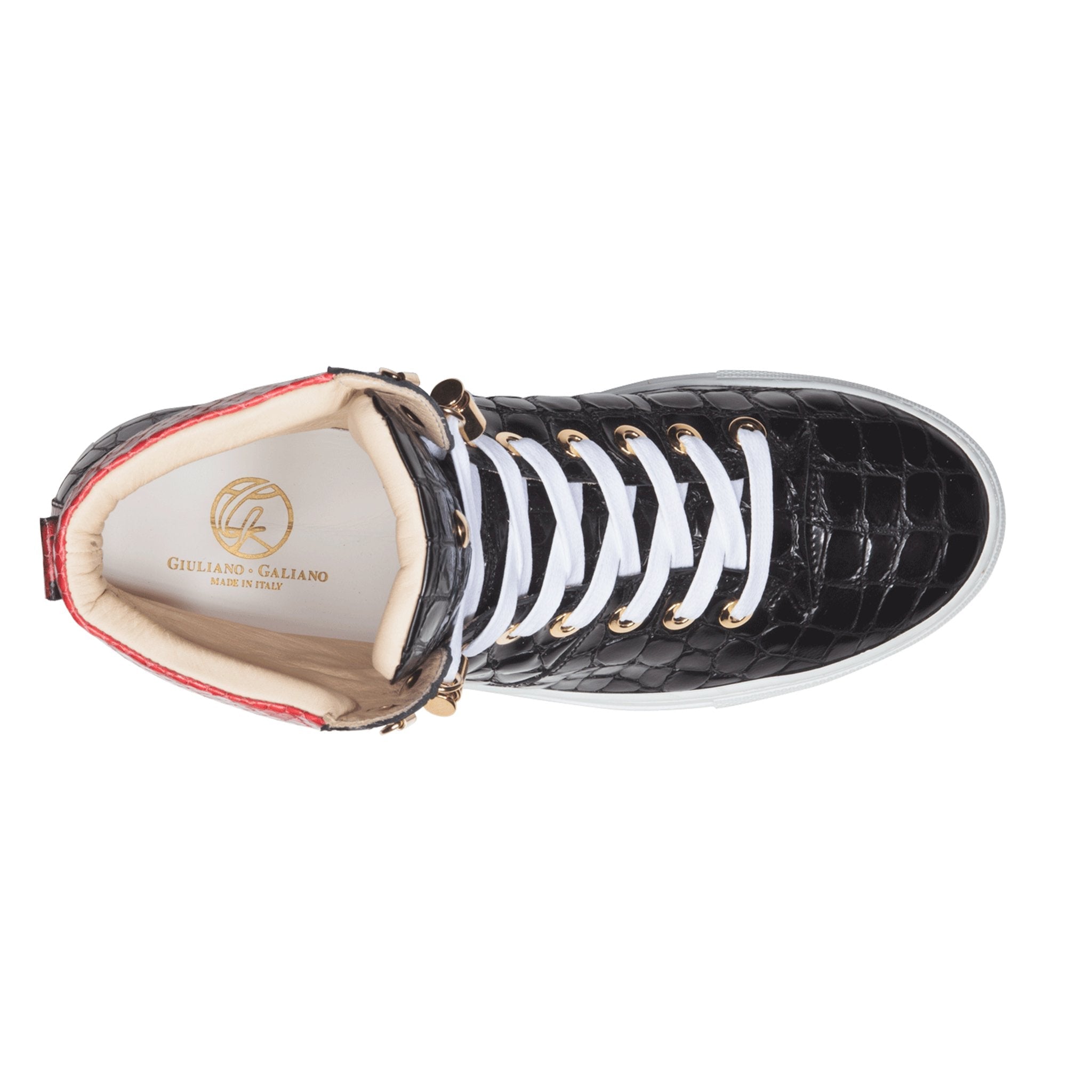 No Limits High Black | Red | Croc | Limited Edition - Giuliano Galiano | Handcrafted Luxury Sneakers Made In Italy