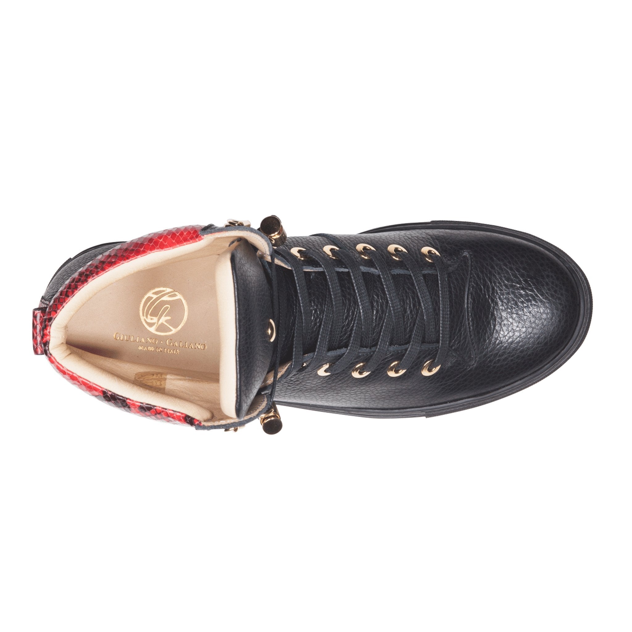 No Limits High Black | Red | Leather | Limited Edition - Giuliano Galiano | Handcrafted Luxury Sneakers Made In Italy