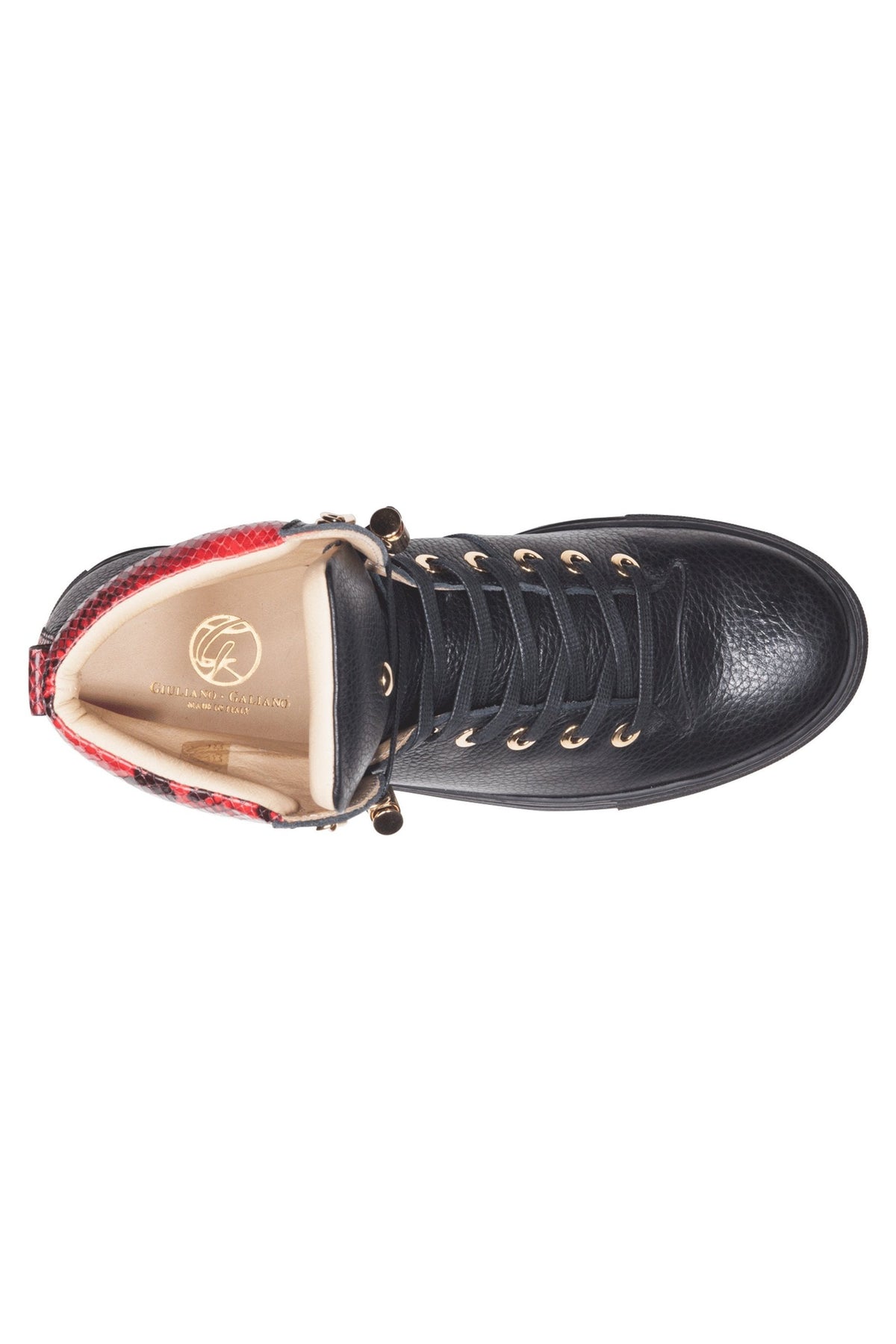 No Limits High Black | Red | Leather | Limited Edition - Giuliano Galiano | Handcrafted Luxury Sneakers Made In Italy