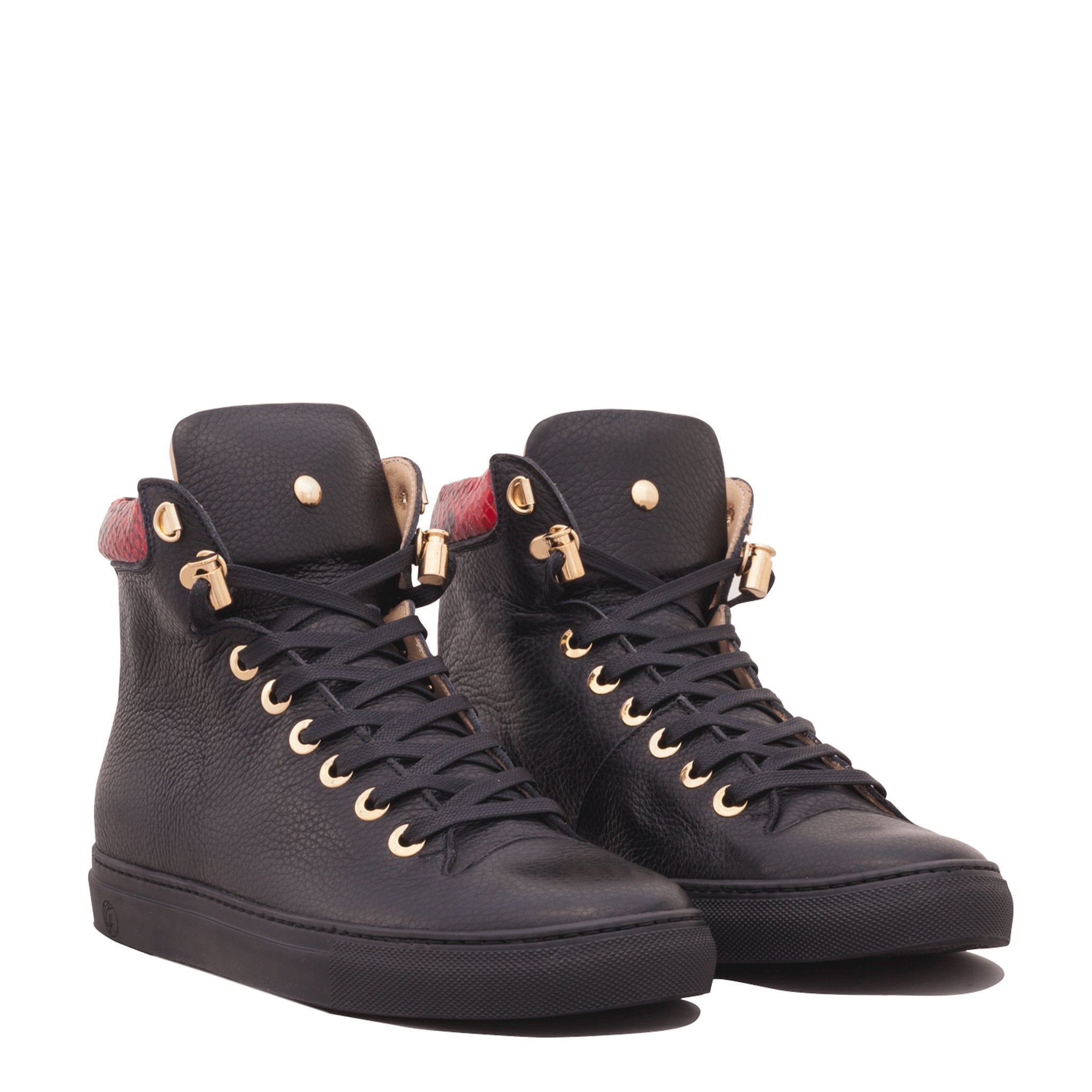 No Limits High Black | Red | Leather | Limited Edition - Giuliano Galiano | Handcrafted Luxury Sneakers Made In Italy