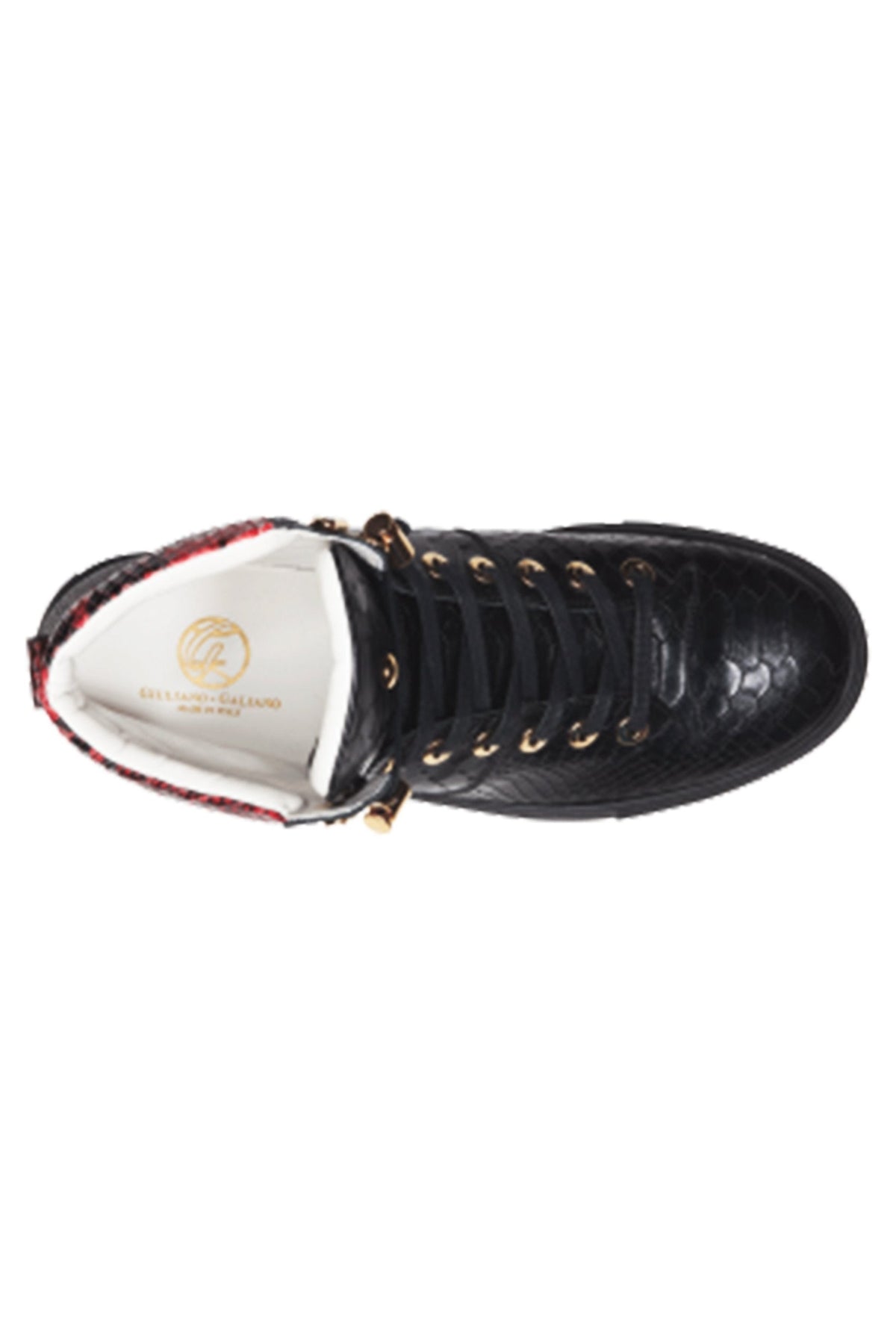 No Limits High Black | Red Python | Limited Edition - Giuliano Galiano | Handcrafted Luxury Sneakers Made In Italy