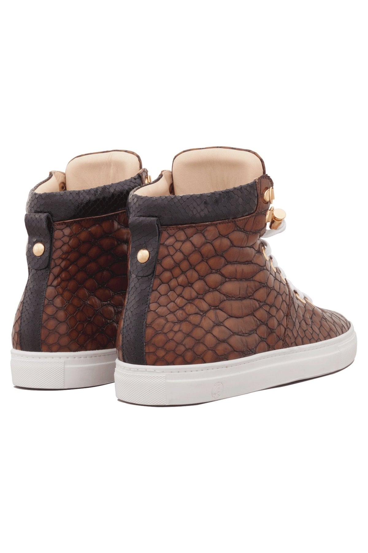 No Limits High Brown Python for Lil Jamez | Limited Edition - Giuliano Galiano | Handcrafted Luxury Sneakers Made In Italy