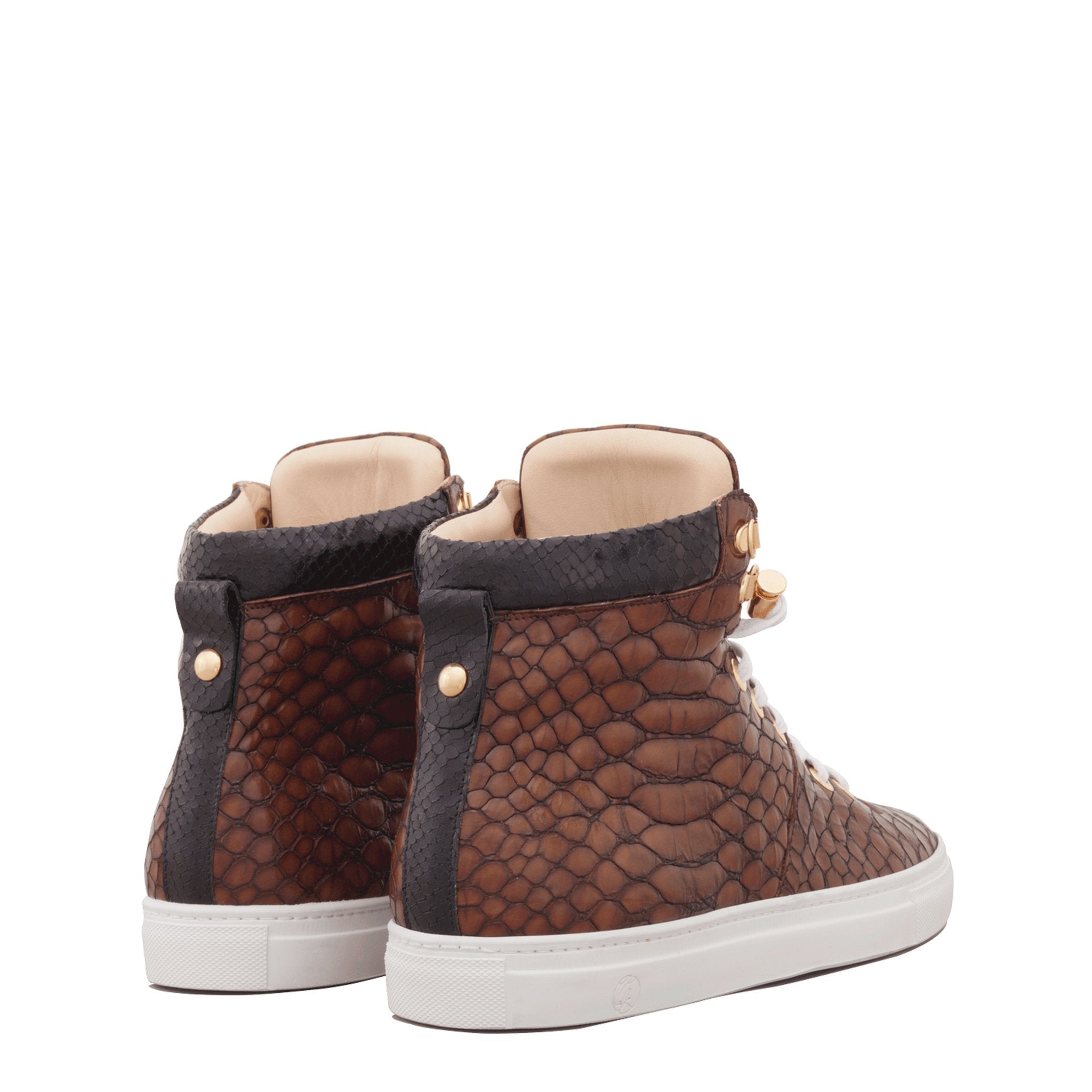 No Limits High Brown Python for Lil Jamez | Limited Edition - Giuliano Galiano | Handcrafted Luxury Sneakers Made In Italy