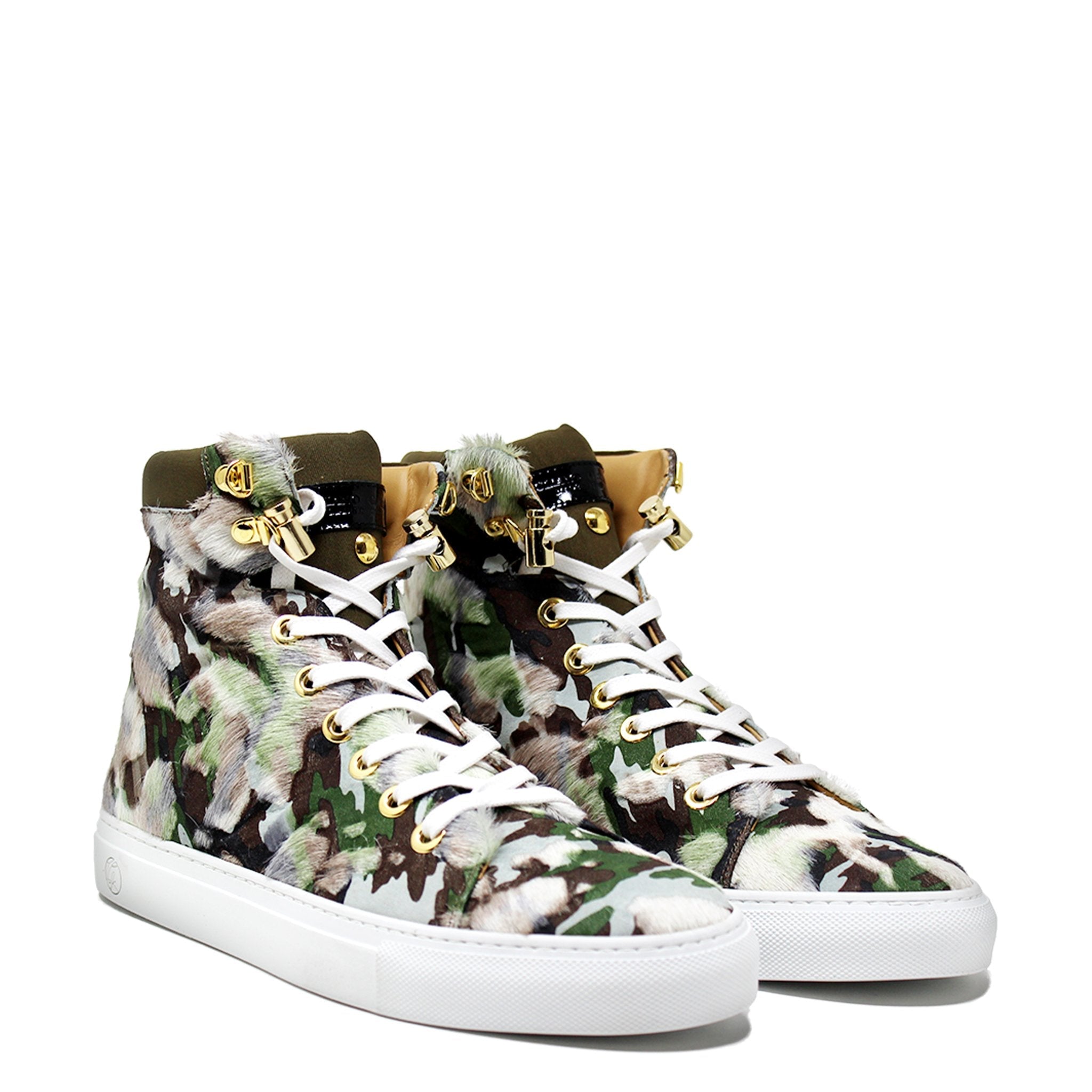 No Limits High | Camouflage | Limited Edition - Giuliano Galiano | Handcrafted Luxury Sneakers Made In Italy
