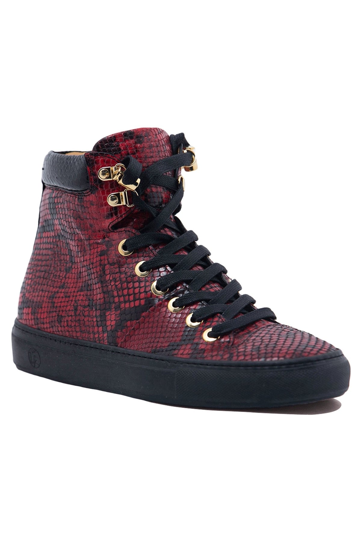 No Limits High Red | Black | Python | Limited Edition - Giuliano Galiano | Handcrafted Luxury Sneakers Made In Italy
