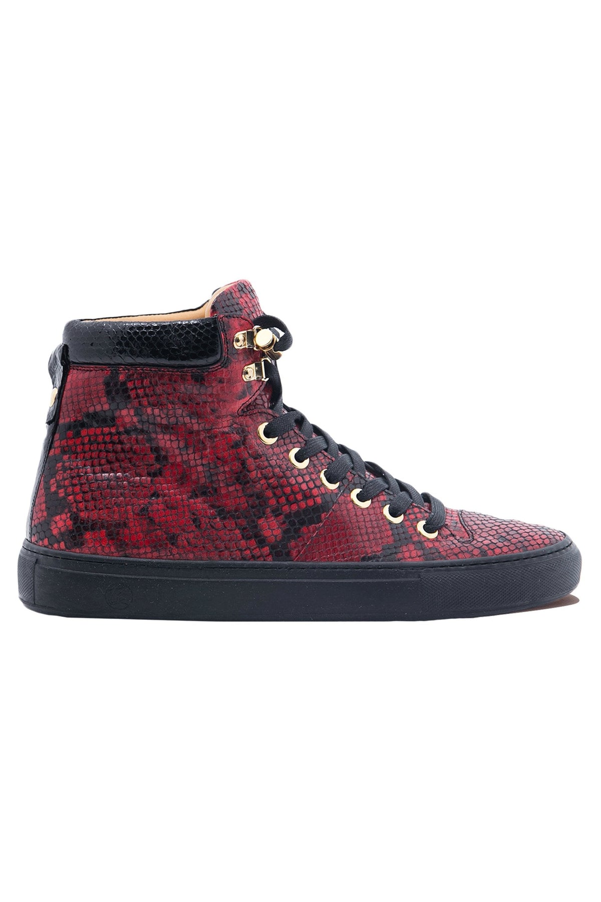 No Limits High Red | Black | Python | Limited Edition - Giuliano Galiano | Handcrafted Luxury Sneakers Made In Italy