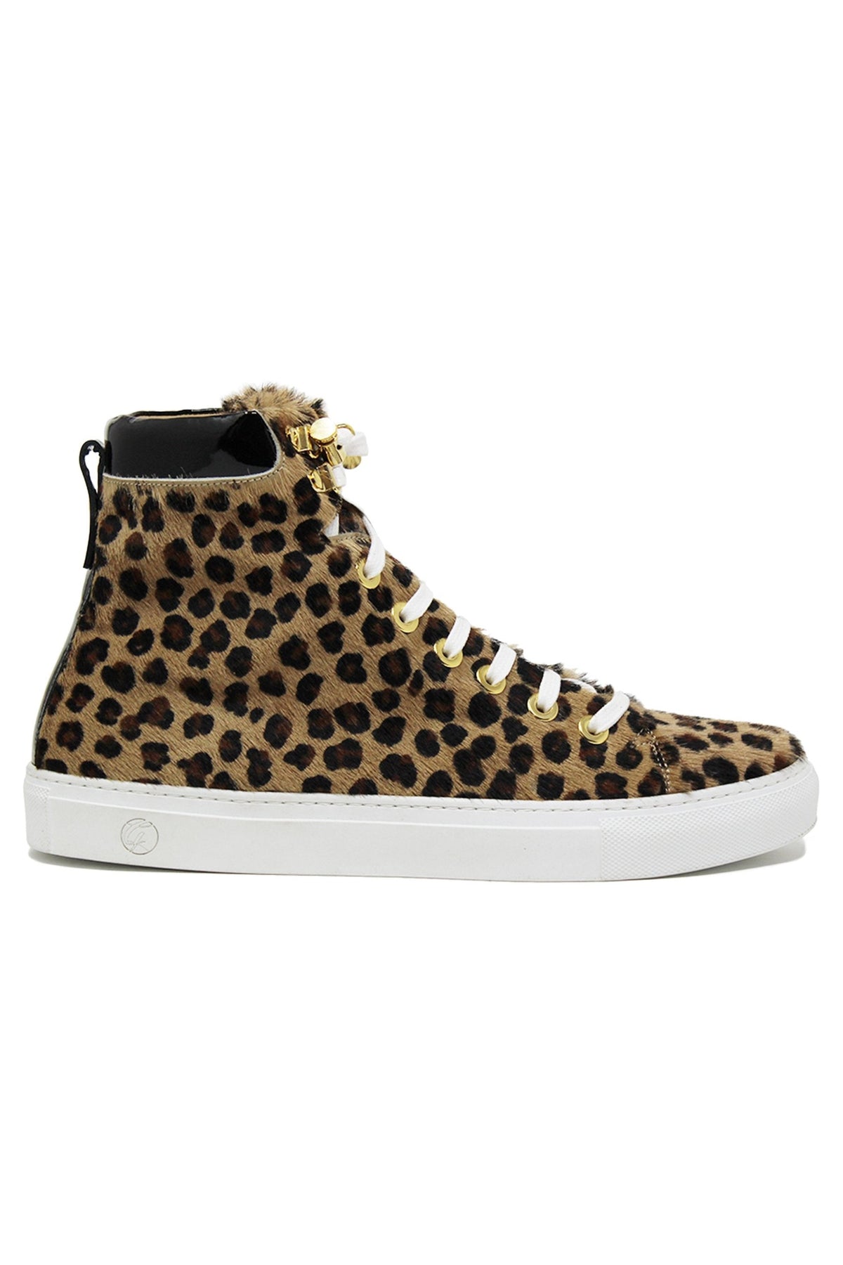 No Limits High | White | Leopard Cavallino | Limited Edition - Giuliano Galiano | Handcrafted Luxury Sneakers Made In Italy