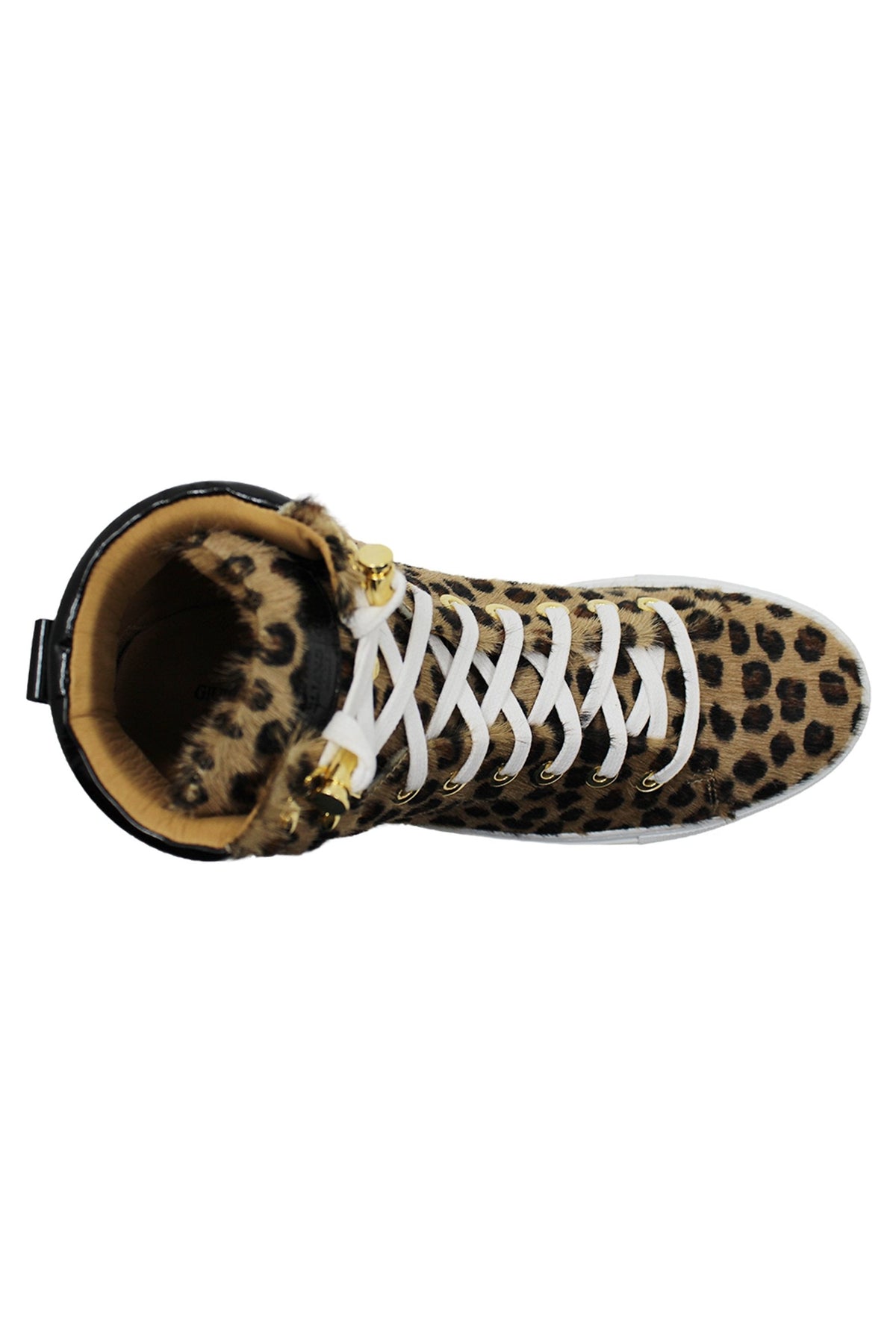 No Limits High | White | Leopard Cavallino | Limited Edition - Giuliano Galiano | Handcrafted Luxury Sneakers Made In Italy