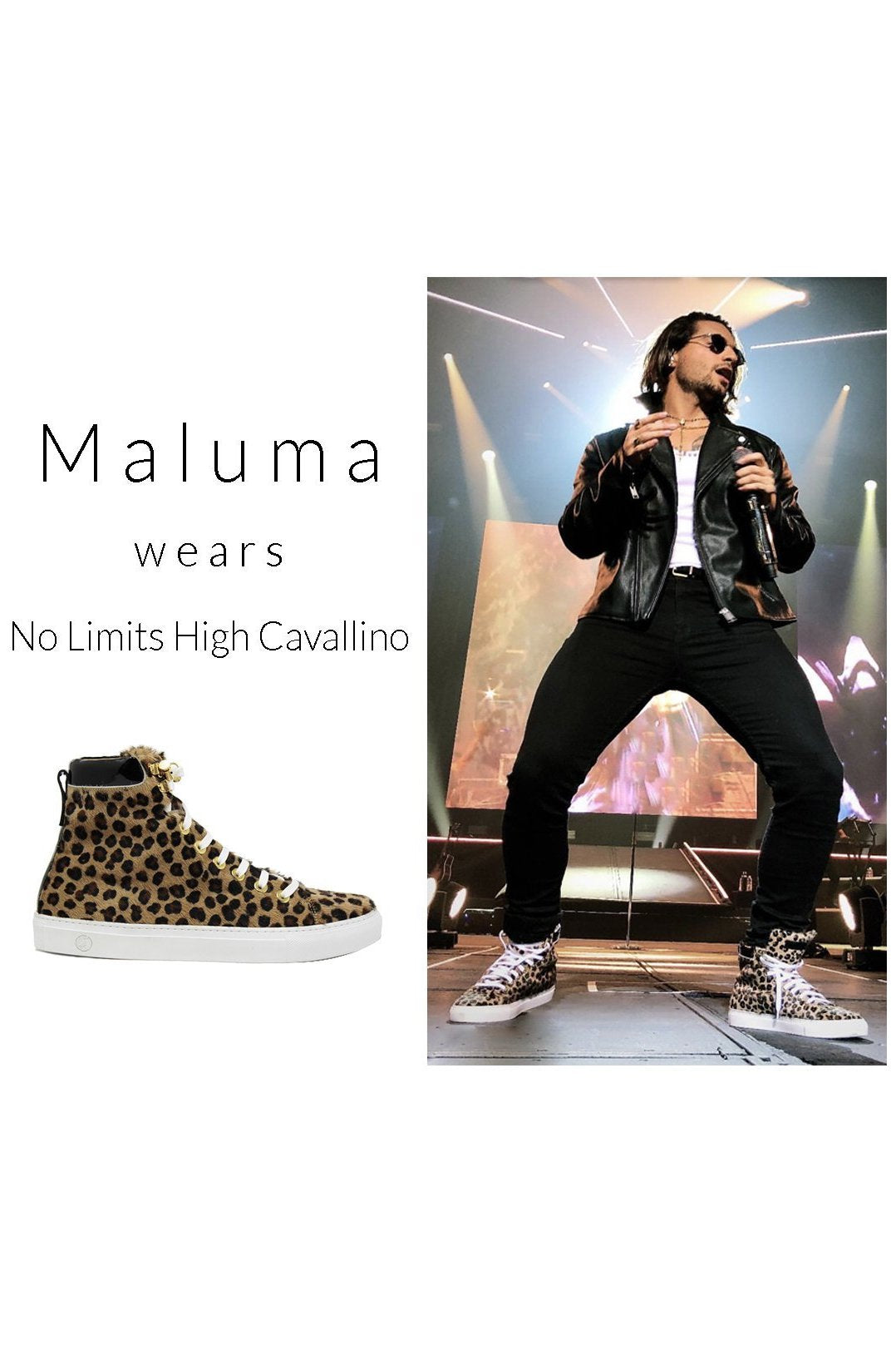No Limits High | White | Leopard Cavallino | Limited Edition - Giuliano Galiano | Handcrafted Luxury Sneakers Made In Italy