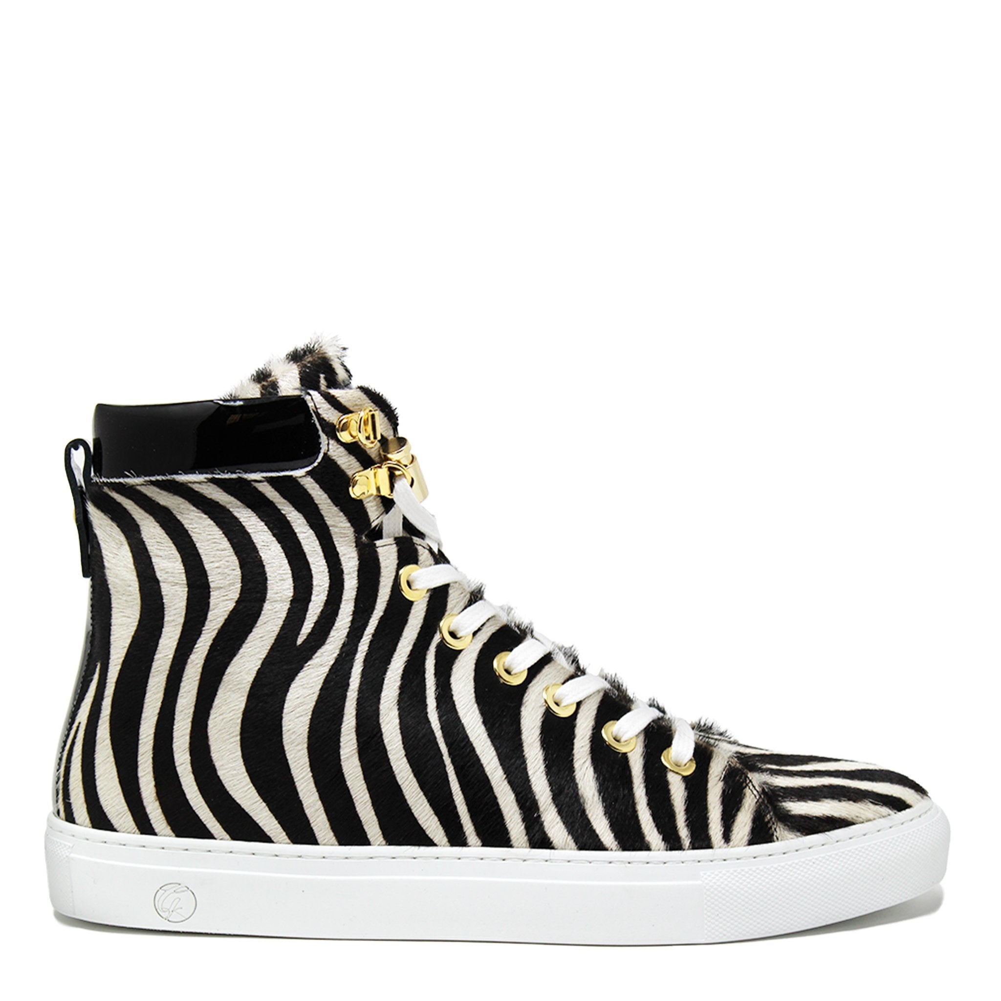 No Limits High | Zebra | Limited Edition - Giuliano Galiano | Handcrafted Luxury Sneakers Made In Italy