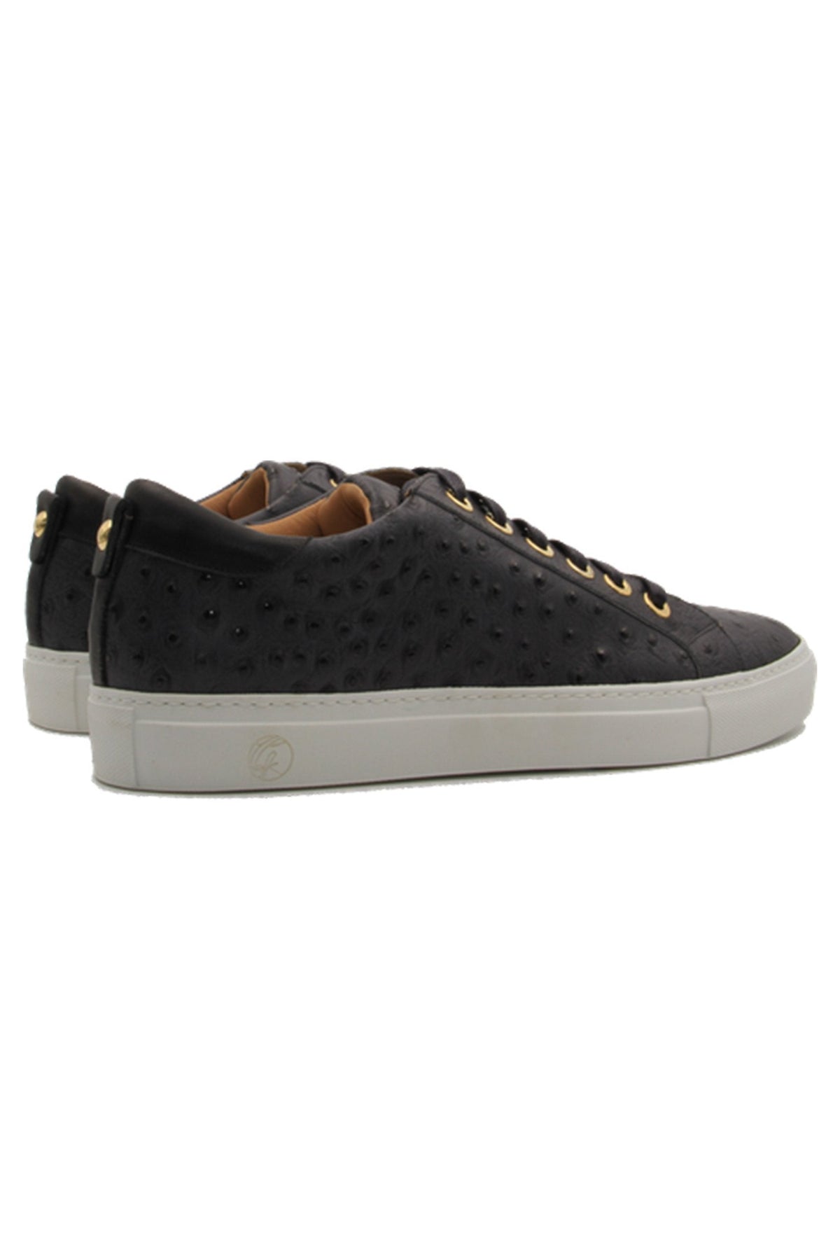 No Limits Low Black | Black Ostrich | Limited Edition - Giuliano Galiano | Handcrafted Luxury Sneakers Made In Italy