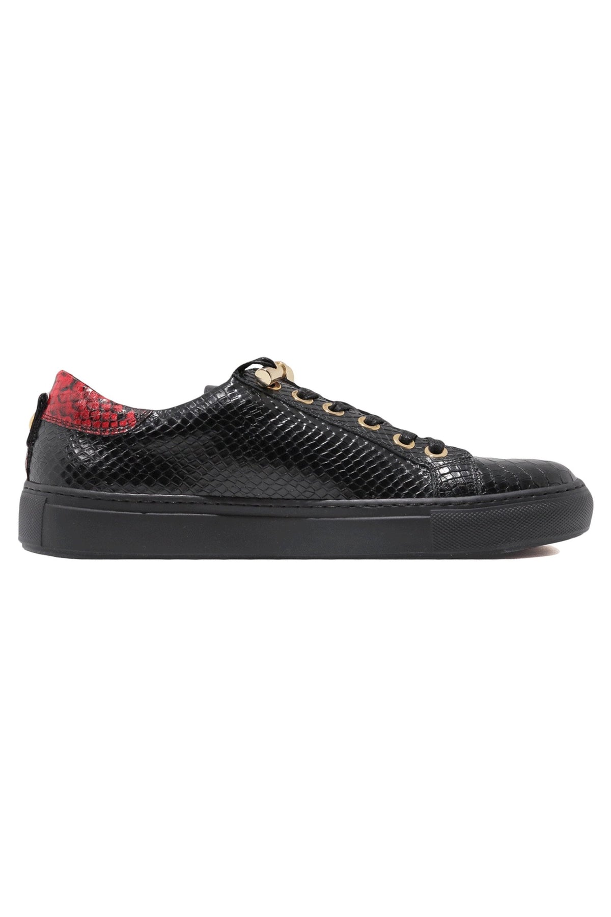 No Limits Low Black | Red | Python | Limited Edition - Giuliano Galiano | Handcrafted Luxury Sneakers Made In Italy