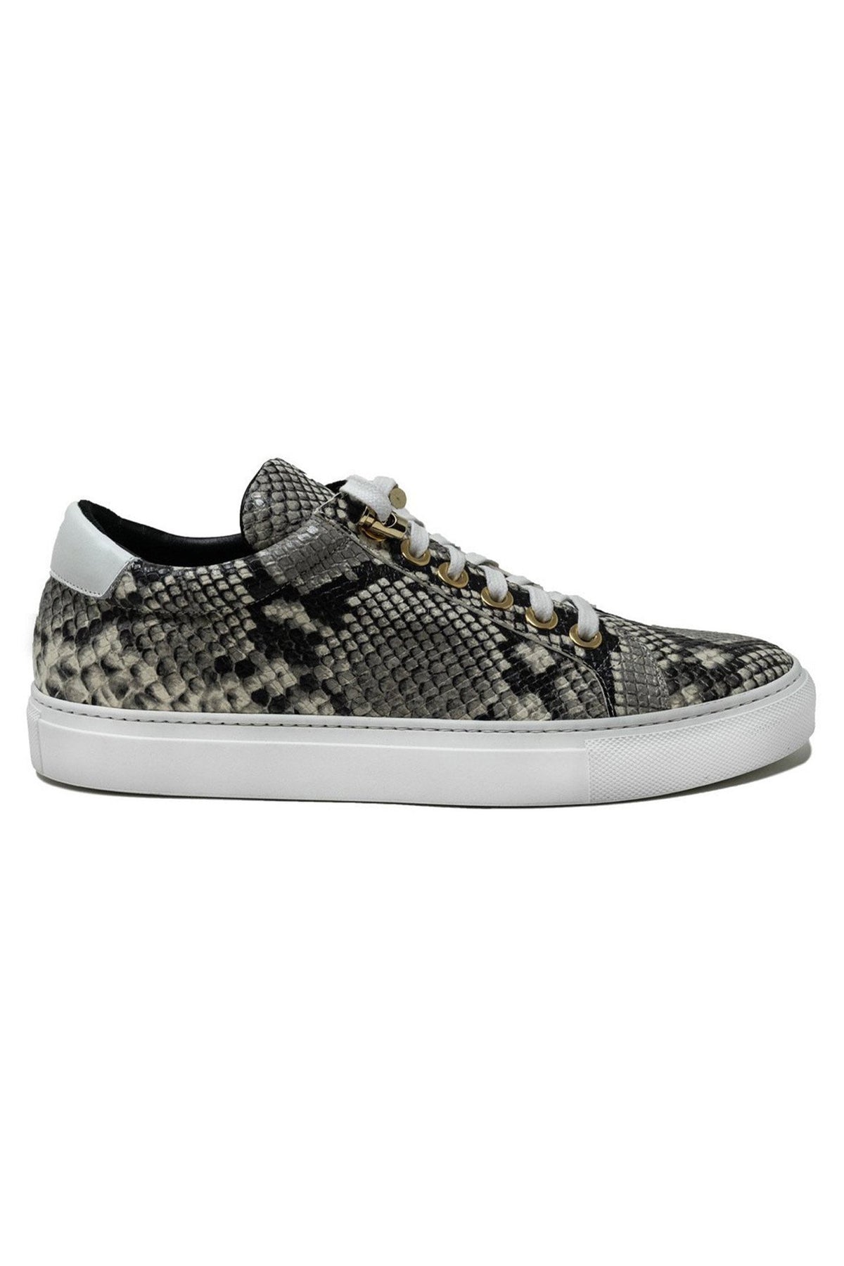 No Limits Low Grey | White | Python X Anuel | Limited Edition - Giuliano Galiano | Handcrafted Luxury Sneakers Made In Italy