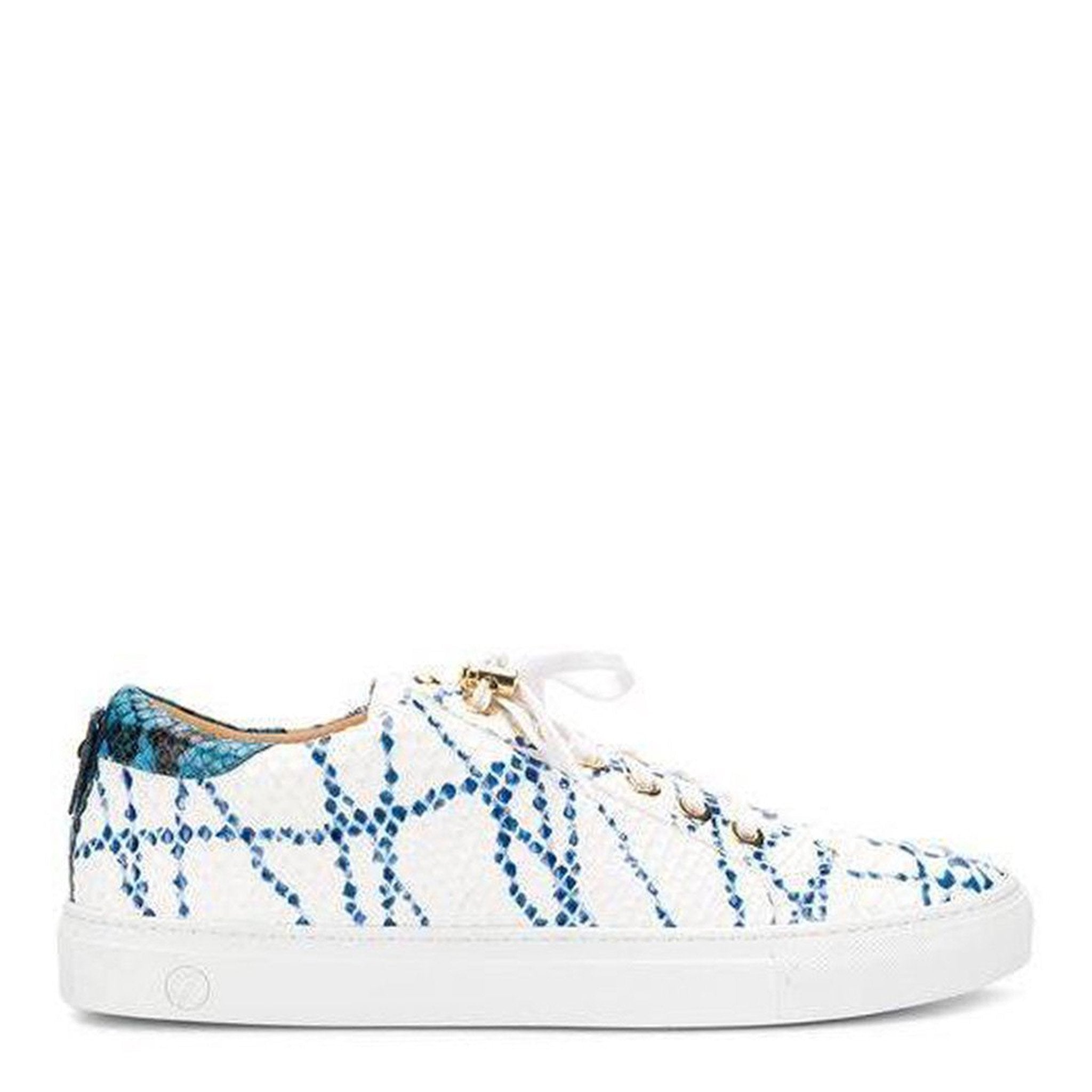 No Limits Low White | Blue Ink | Limited Edition - Giuliano Galiano | Handcrafted Luxury Sneakers Made In Italy