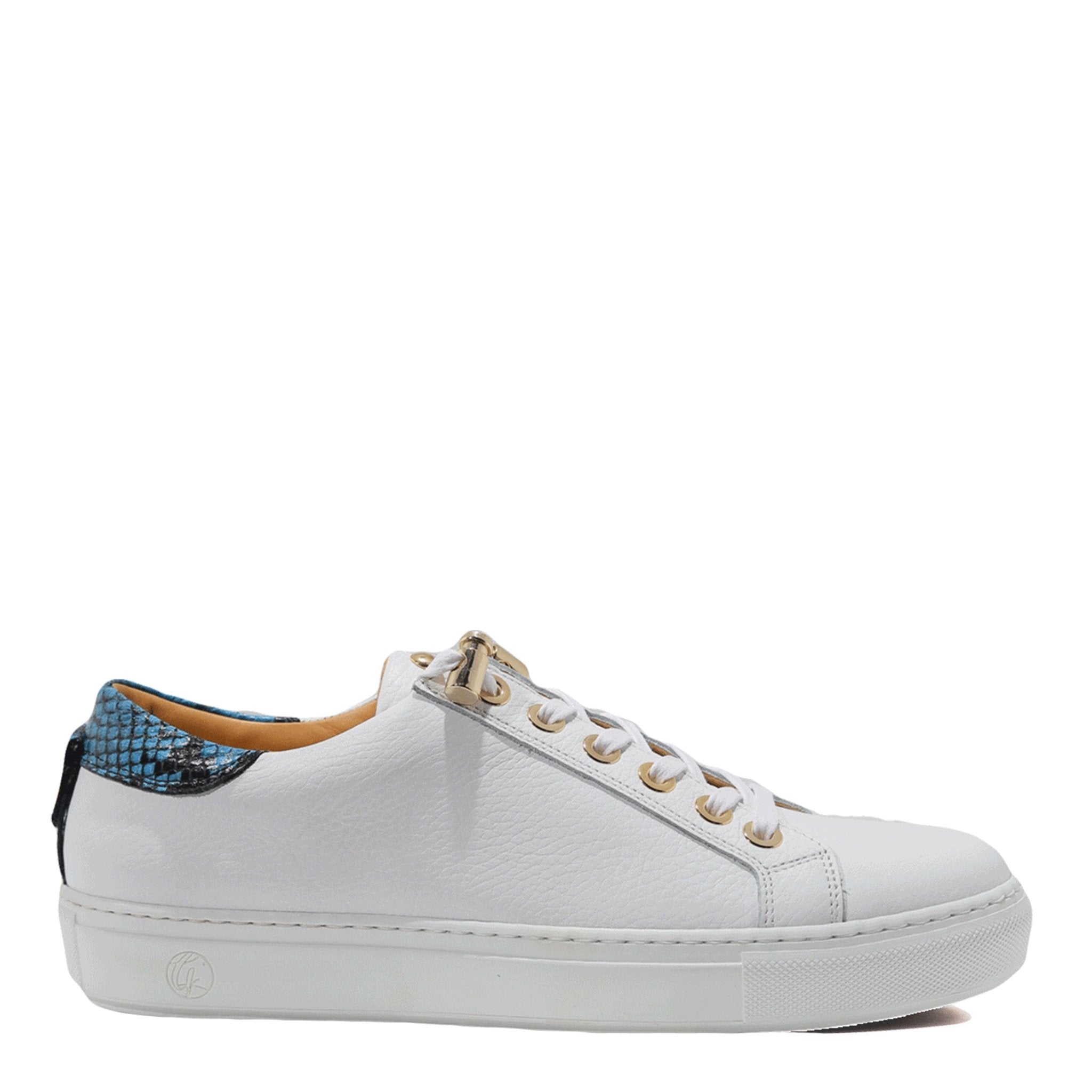 No Limits low | White | Blue | Leather | Limited Edition - Giuliano Galiano | Handcrafted Luxury Sneakers Made In Italy